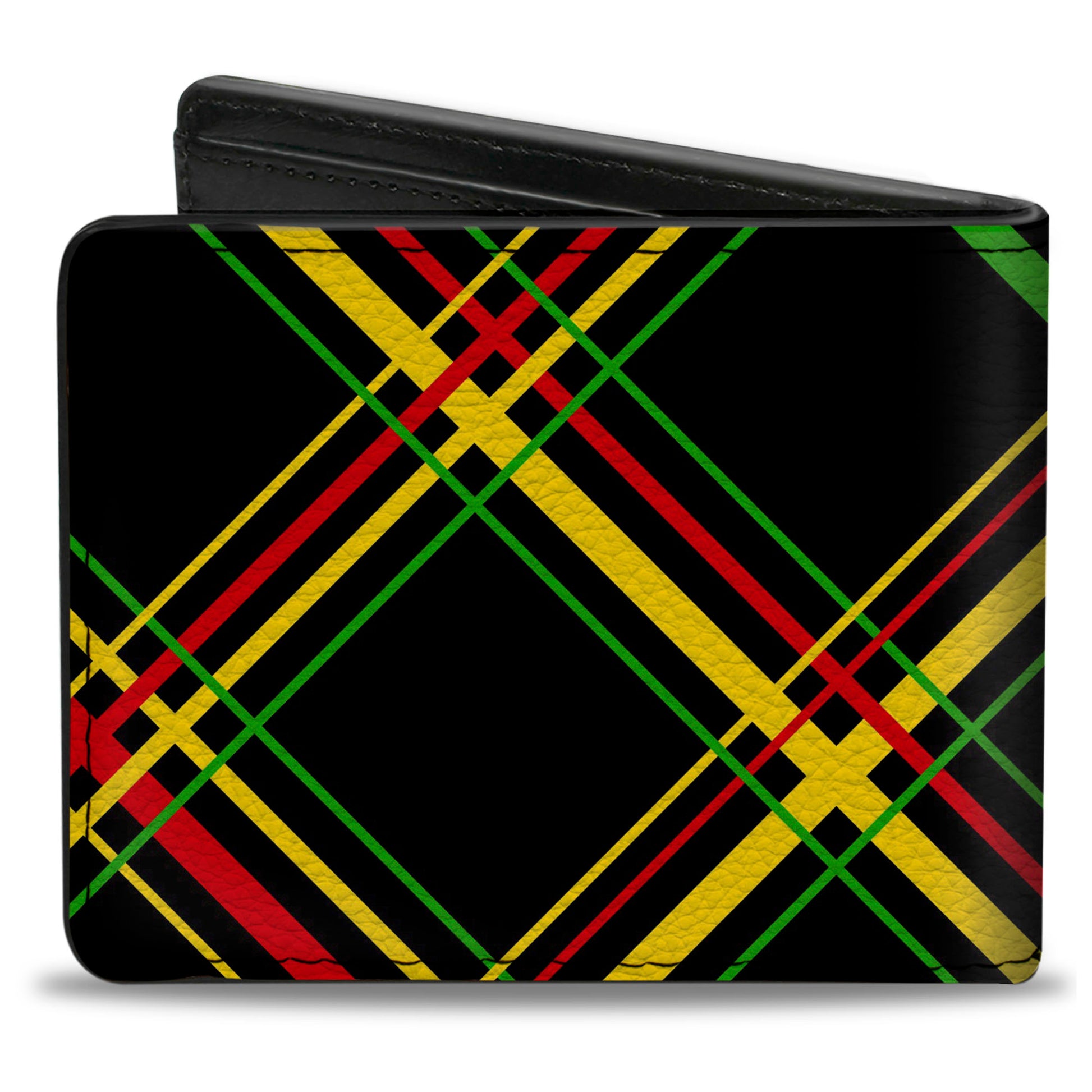 Bi-Fold Wallet - Plaid X Rasta Bi-Fold Wallets Buckle-Down