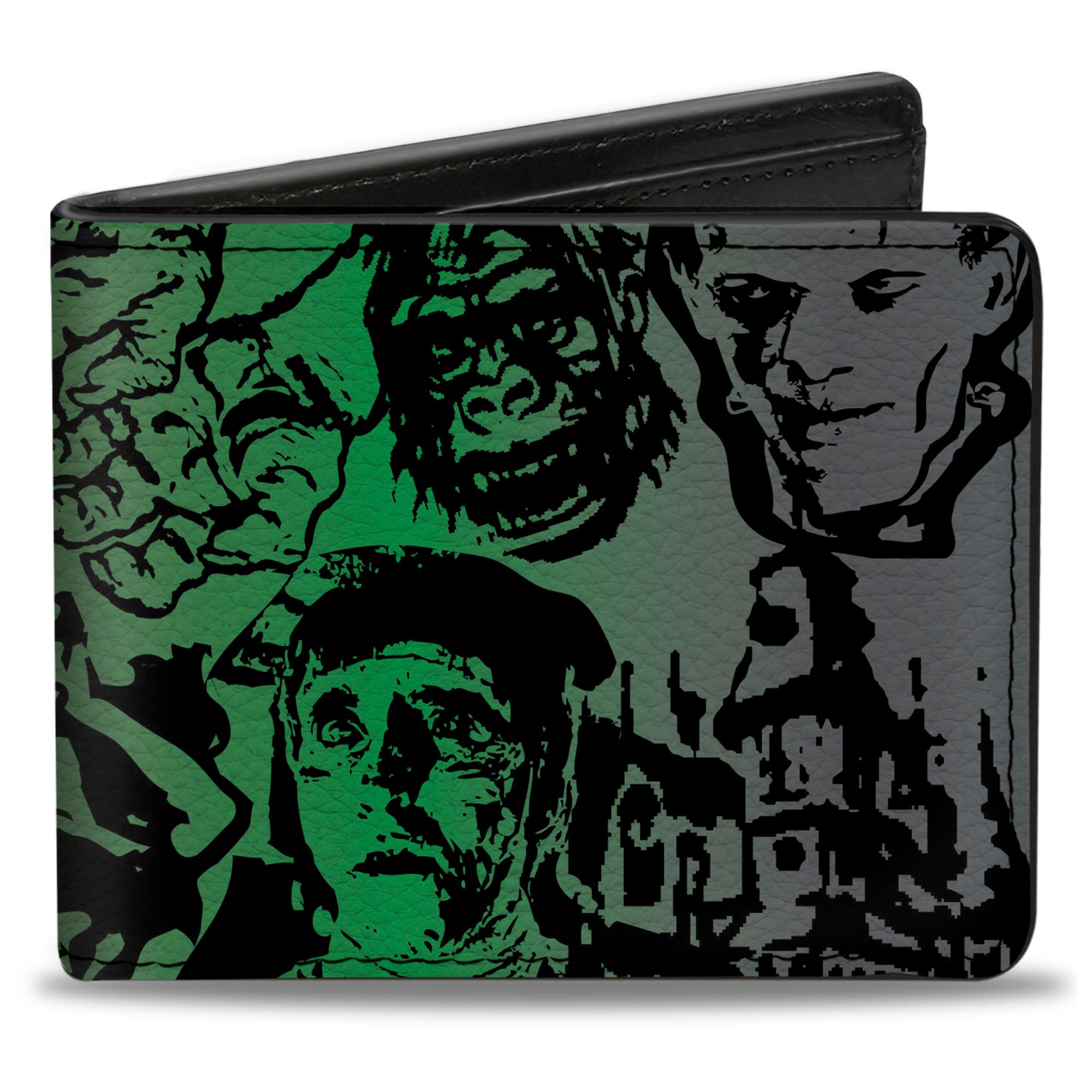 Bi-Fold Wallet - Retro Monster Aqua/Black