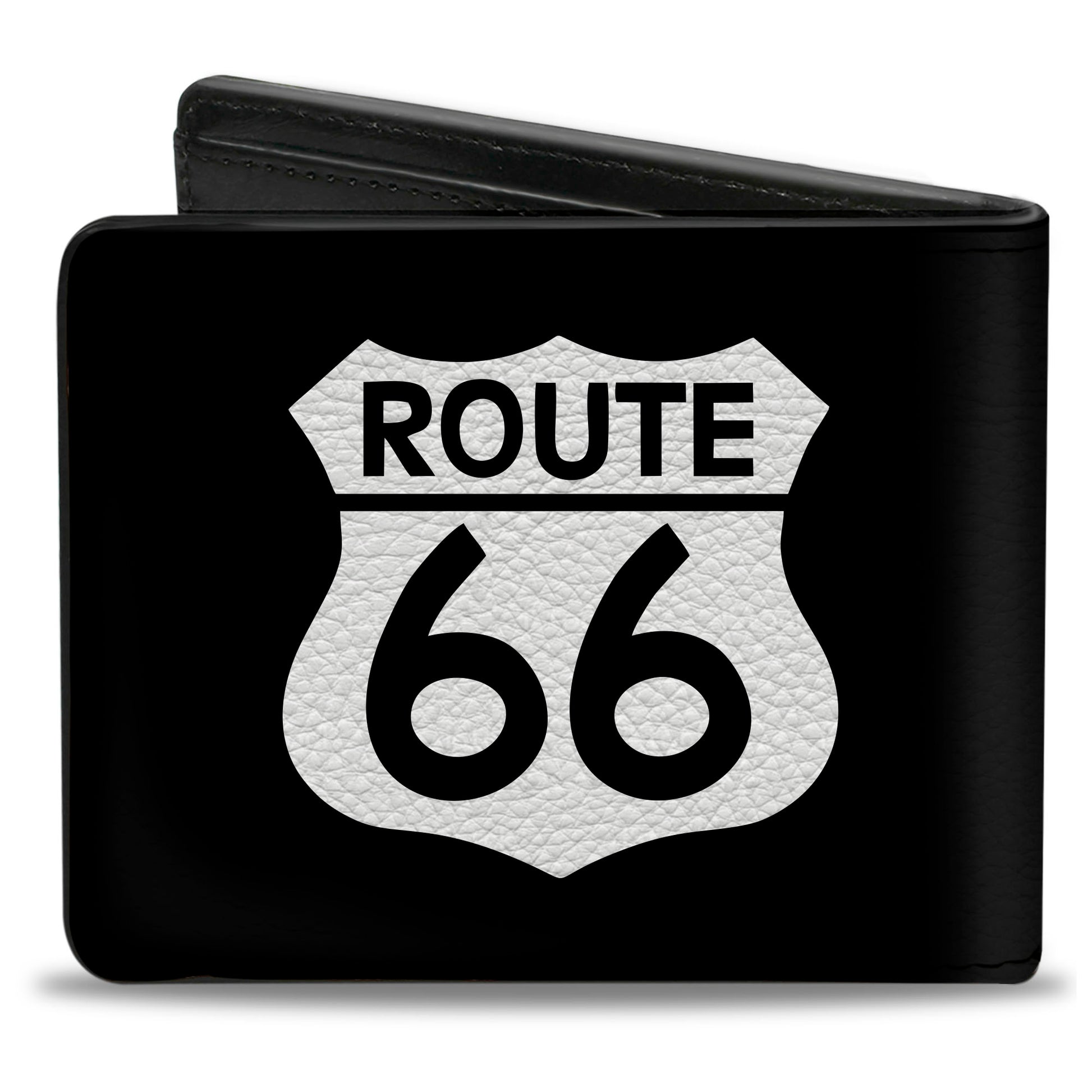 Bi-Fold Wallet - ROUTE 66 Highway Sign Black White Bi-Fold Wallets Buckle-Down