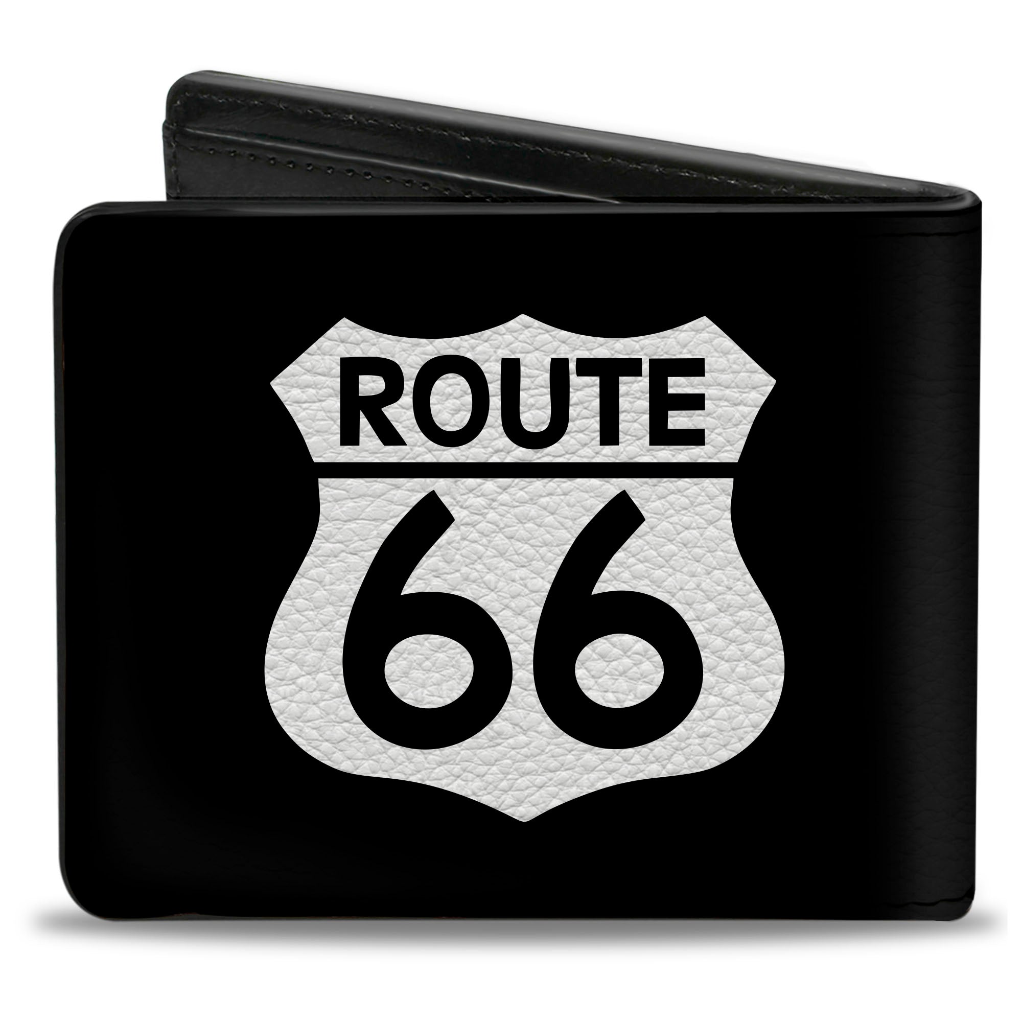 Bi-Fold Wallet - ROUTE 66 Highway Sign Black White Bi-Fold Wallets Buckle-Down
