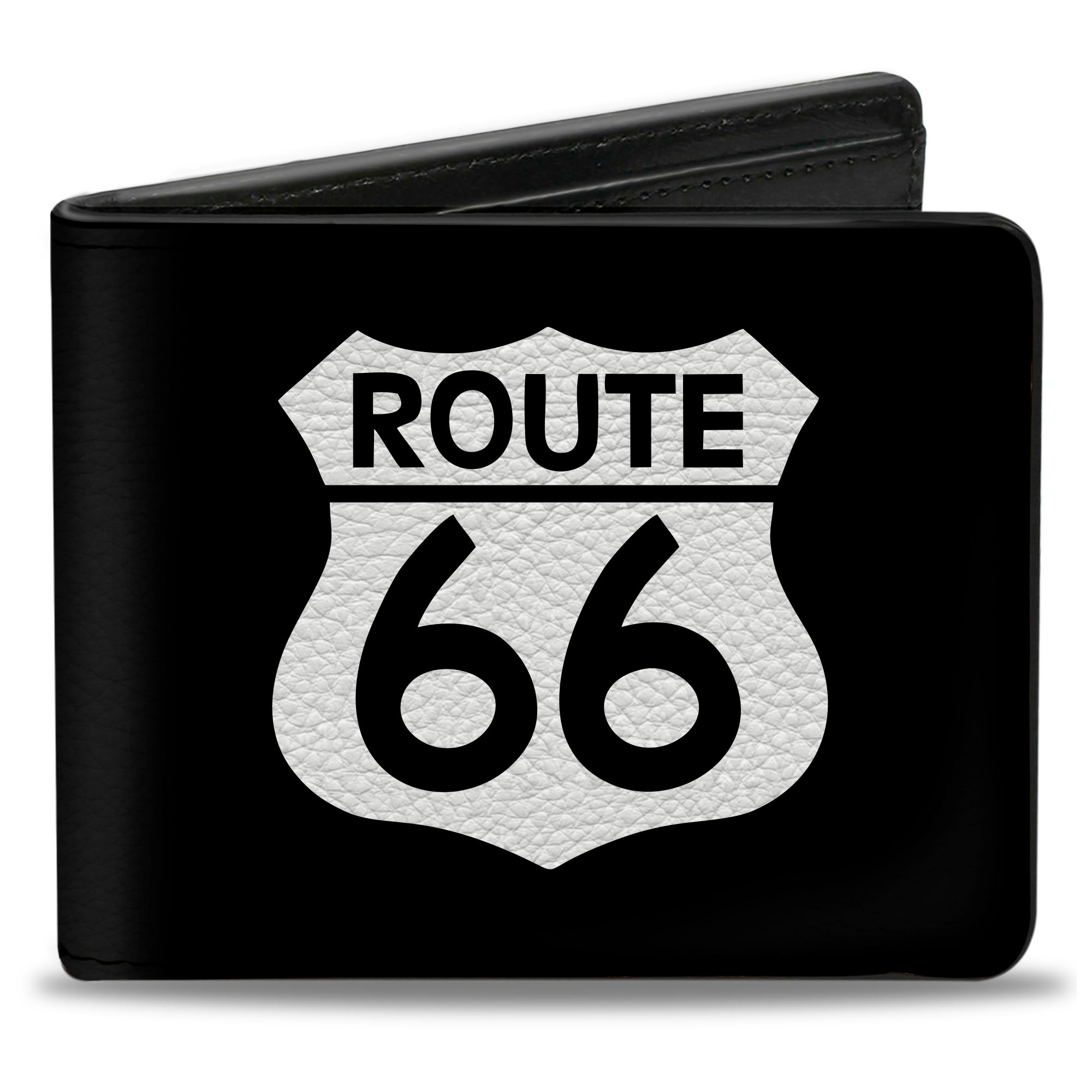 Bi-Fold Wallet - ROUTE 66 Highway Sign Black White Bi-Fold Wallets Buckle-Down