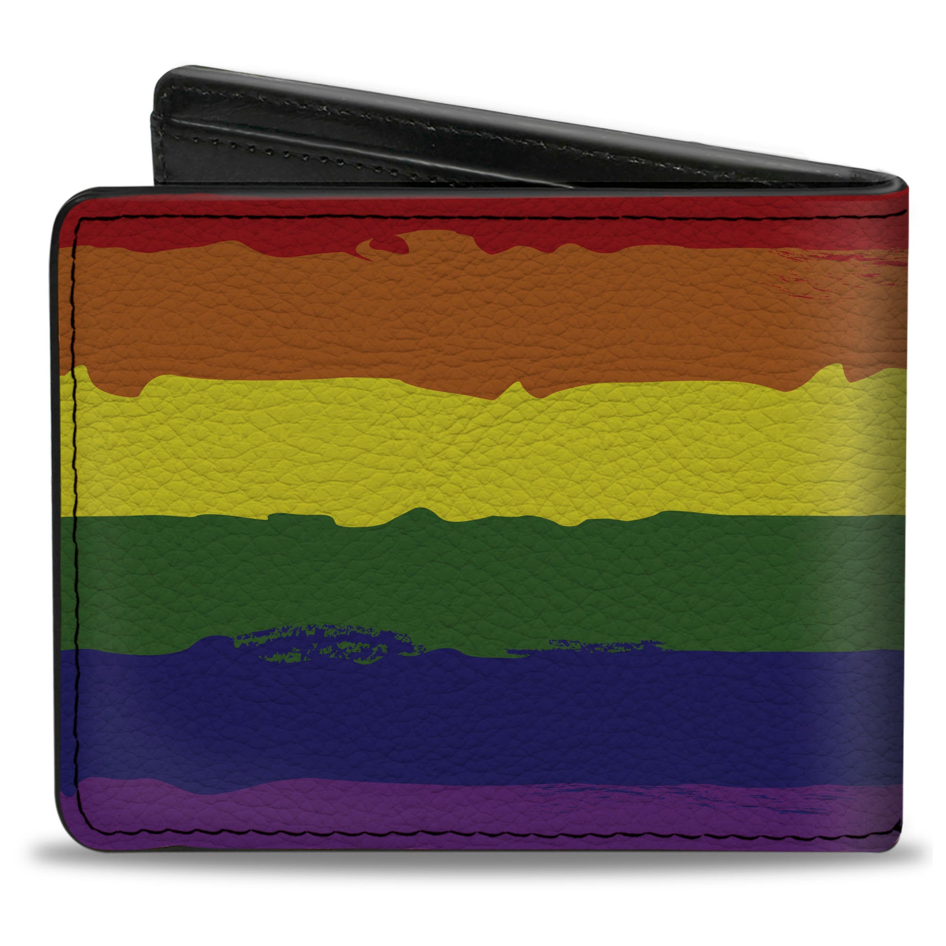 Bi-Fold Wallet - Rainbow Stripe Painted Bi-Fold Wallets Buckle-Down