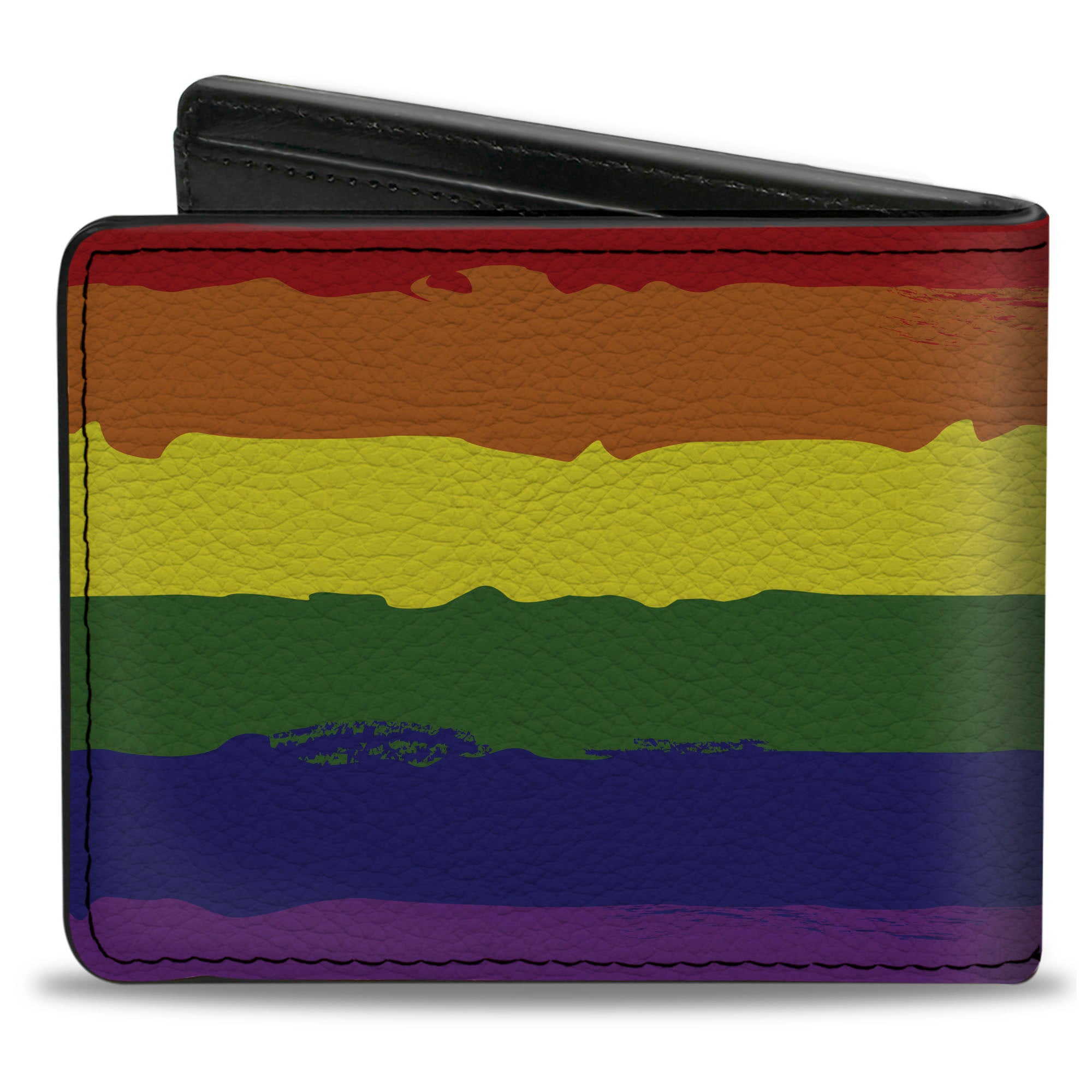 Bi-Fold Wallet - Rainbow Stripe Painted Bi-Fold Wallets Buckle-Down