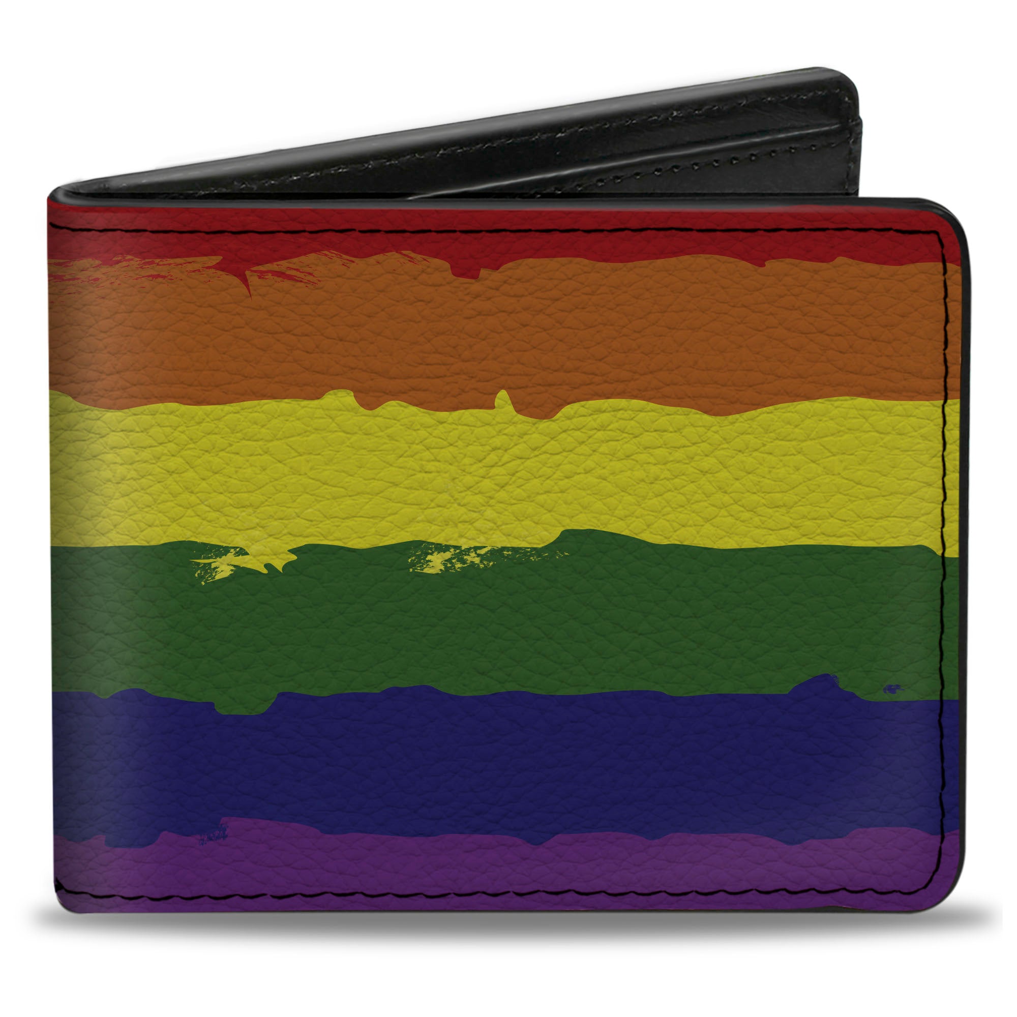 Bi-Fold Wallet - Rainbow Stripe Painted Bi-Fold Wallets Buckle-Down