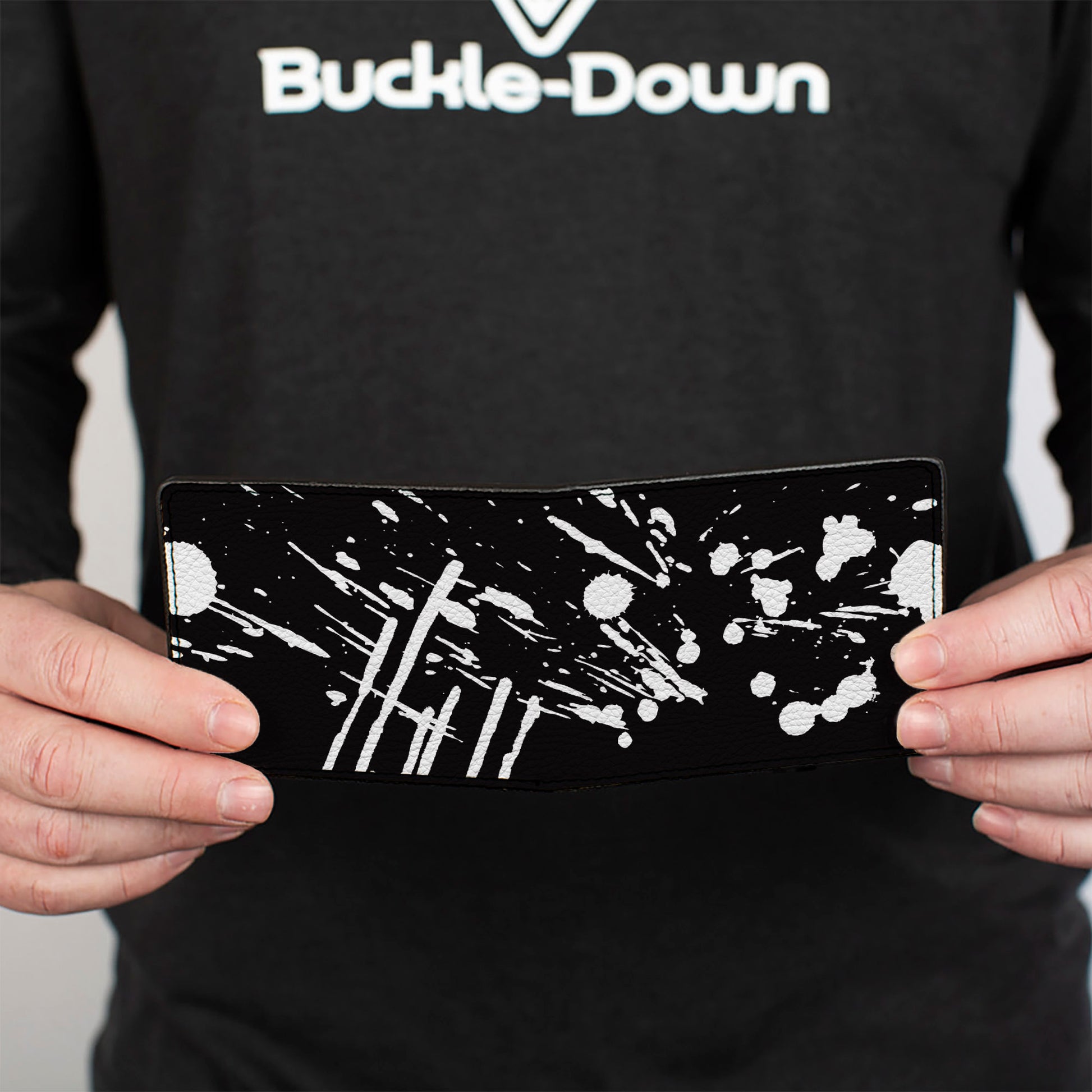 Bi-Fold Wallet - Splatter Black White Bi-Fold Wallets Buckle-Down