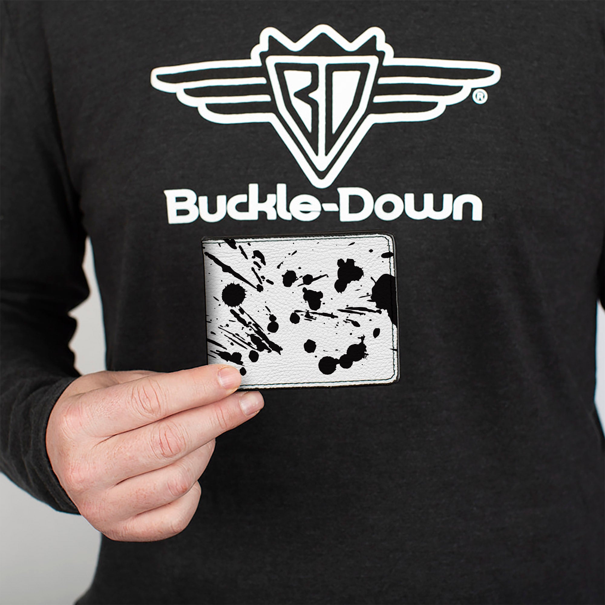 Bi-Fold Wallet - Splatter White/Black Bi-Fold Wallets Buckle-Down