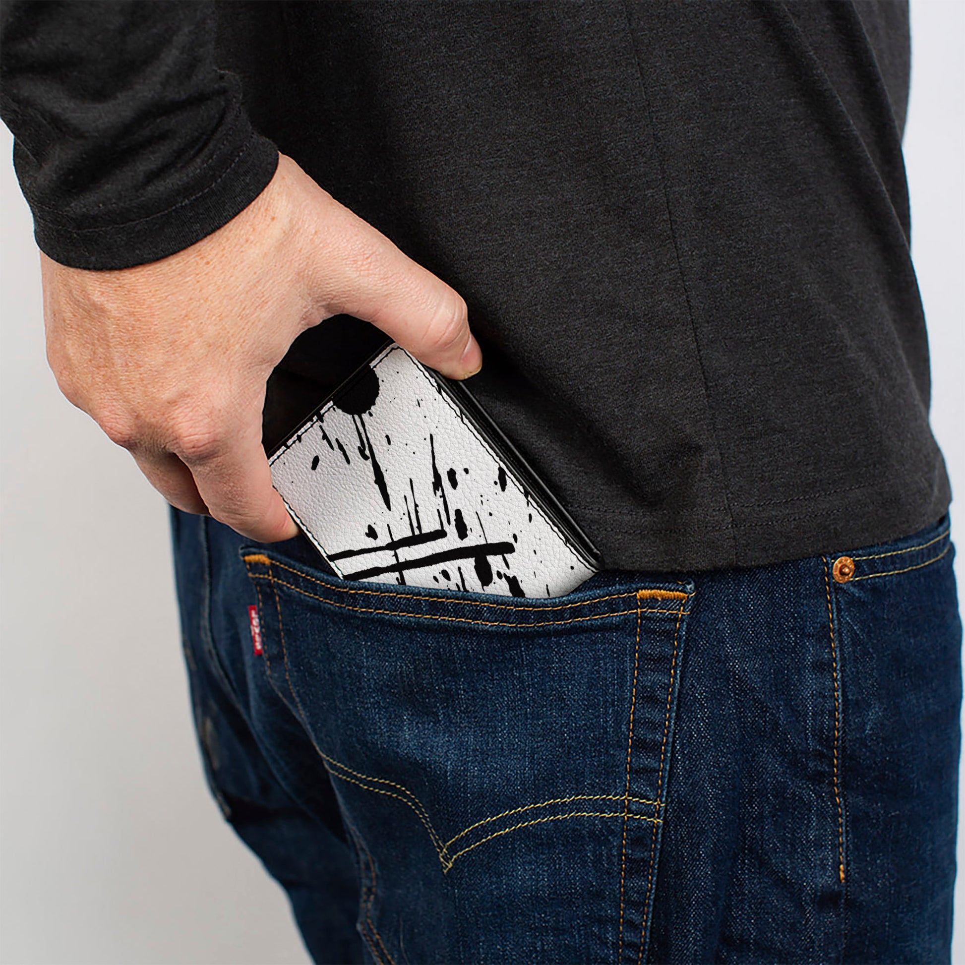 Bi-Fold Wallet - Splatter White/Black Bi-Fold Wallets Buckle-Down