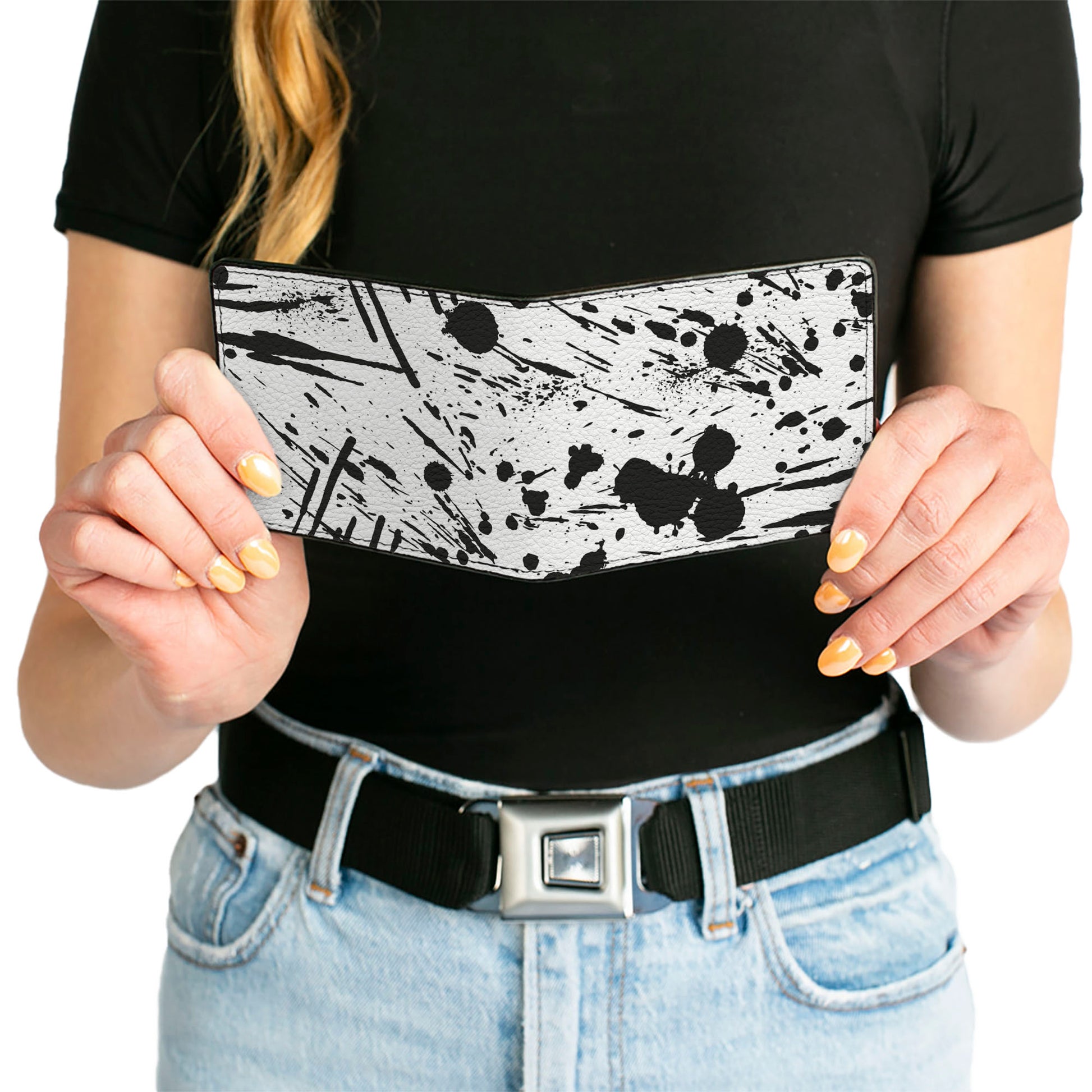 Bi-Fold Wallet - Splatter White/Black Bi-Fold Wallets Buckle-Down