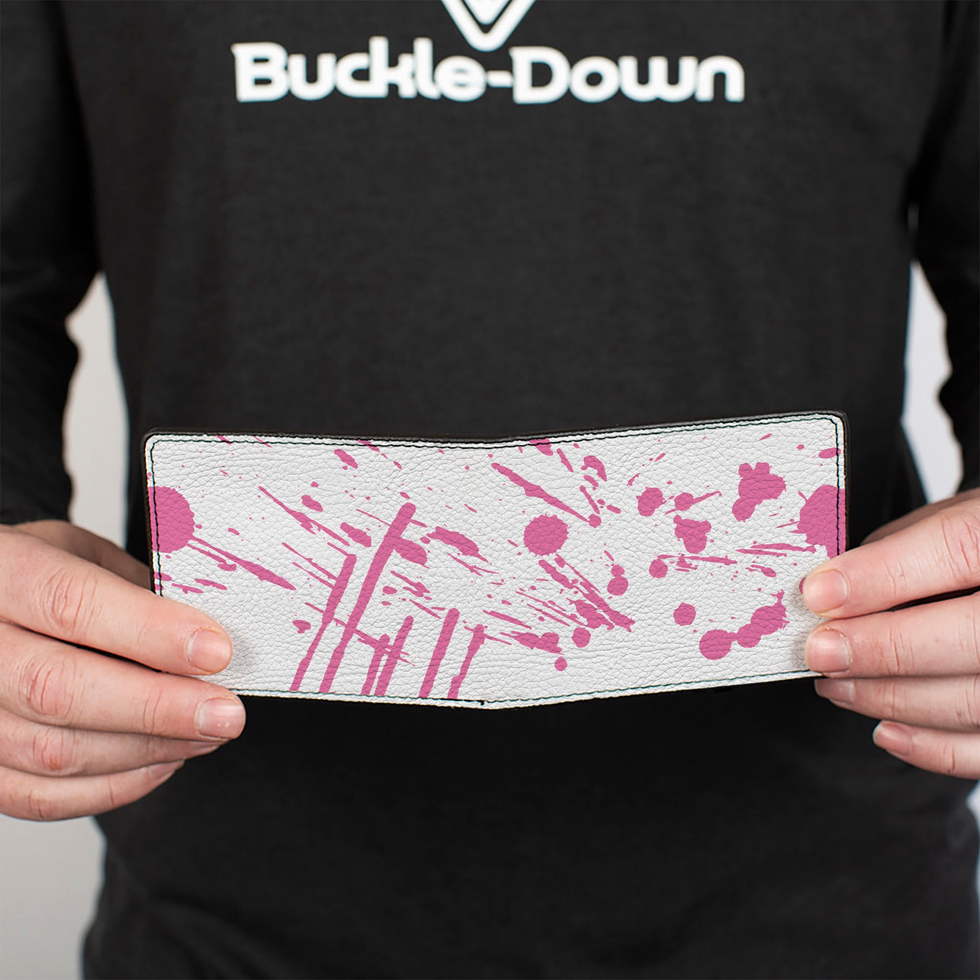 Bi-Fold Wallet - Splatter White Pink Bi-Fold Wallets Buckle-Down