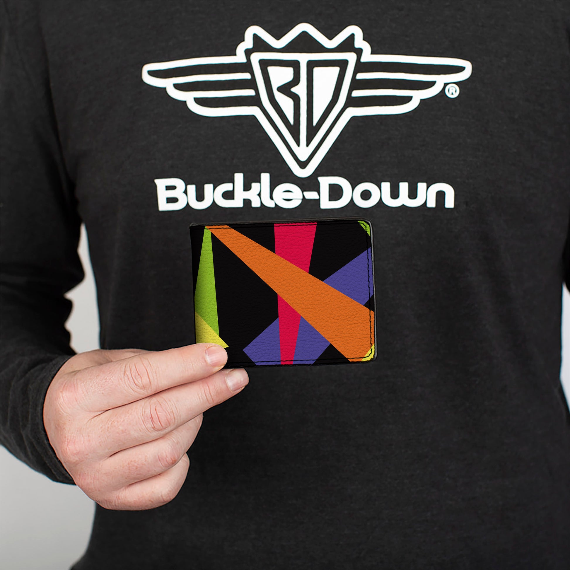 Bi-Fold Wallet - Spotlight Black Multi Neon Bi-Fold Wallets Buckle-Down