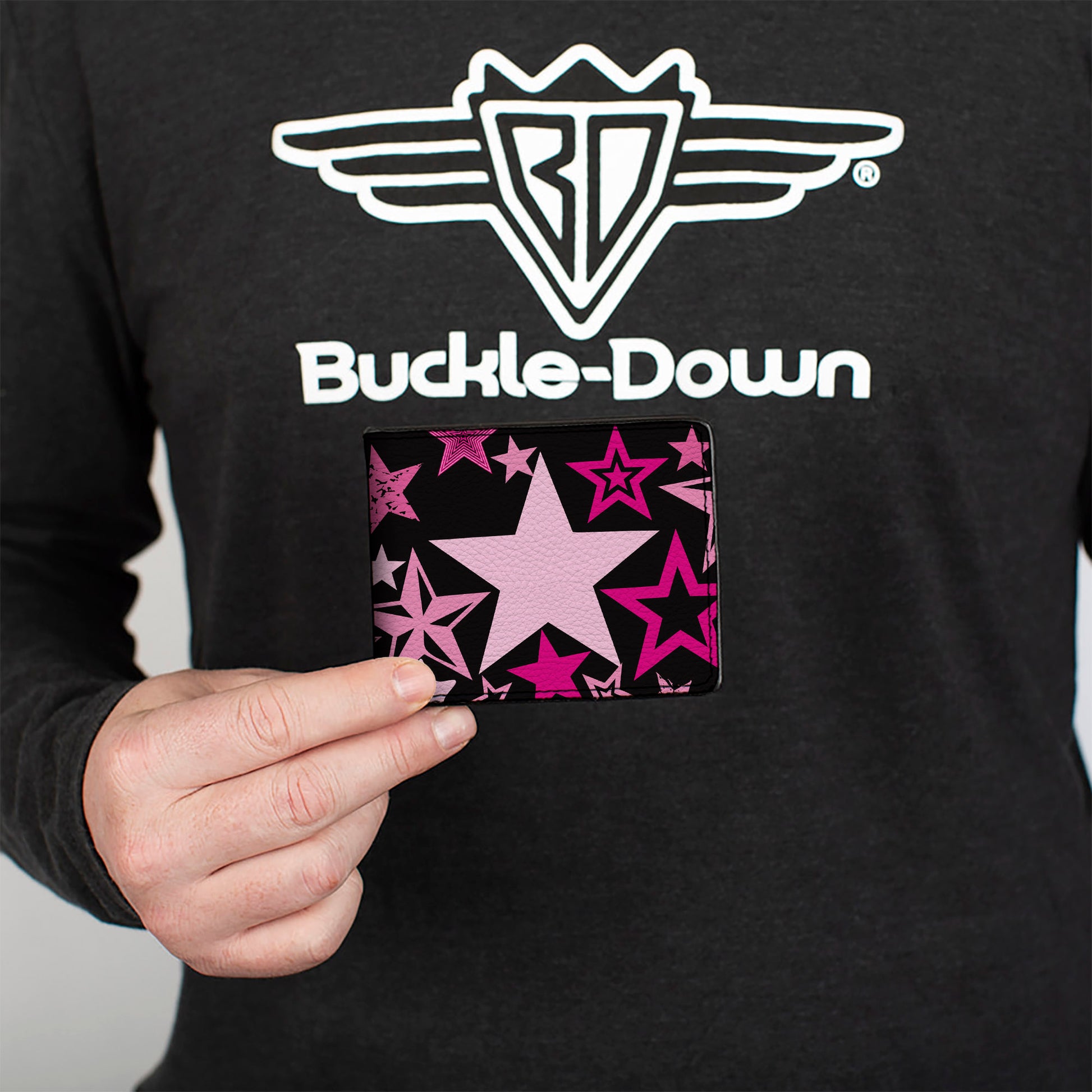 Bi-Fold Wallet - Stargazer Black Pink Bi-Fold Wallets Buckle-Down
