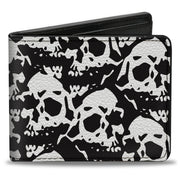 Bi-Fold Wallet - Skull Yard Black White Bi-Fold Wallets Buckle-Down