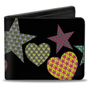 Bi-Fold Wallet - Stars-In Hearts-In Stars Black Multi Bi-Fold Wallets Buckle-Down