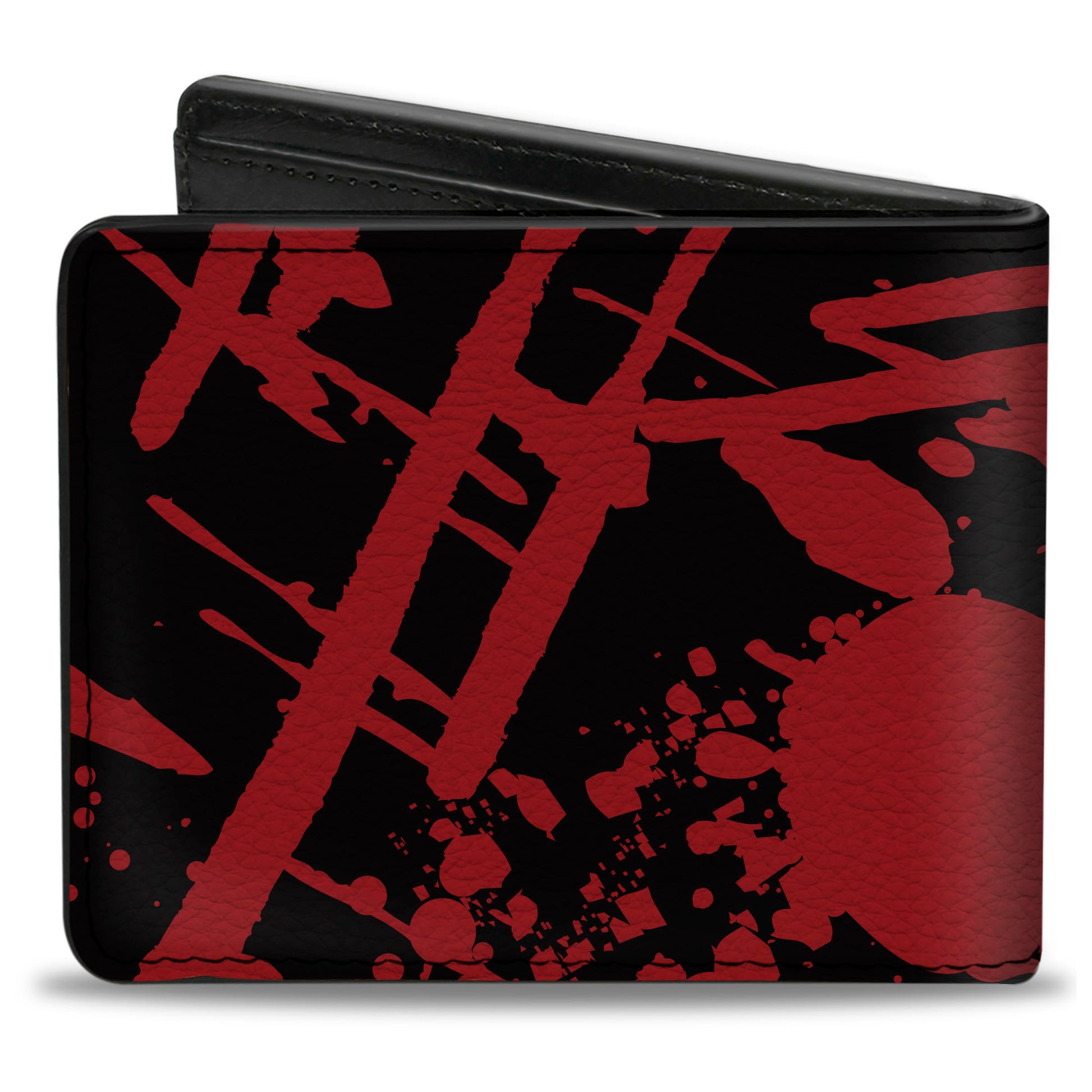 Bi-Fold Wallet - Splatter Black Red Bi-Fold Wallets Buckle-Down