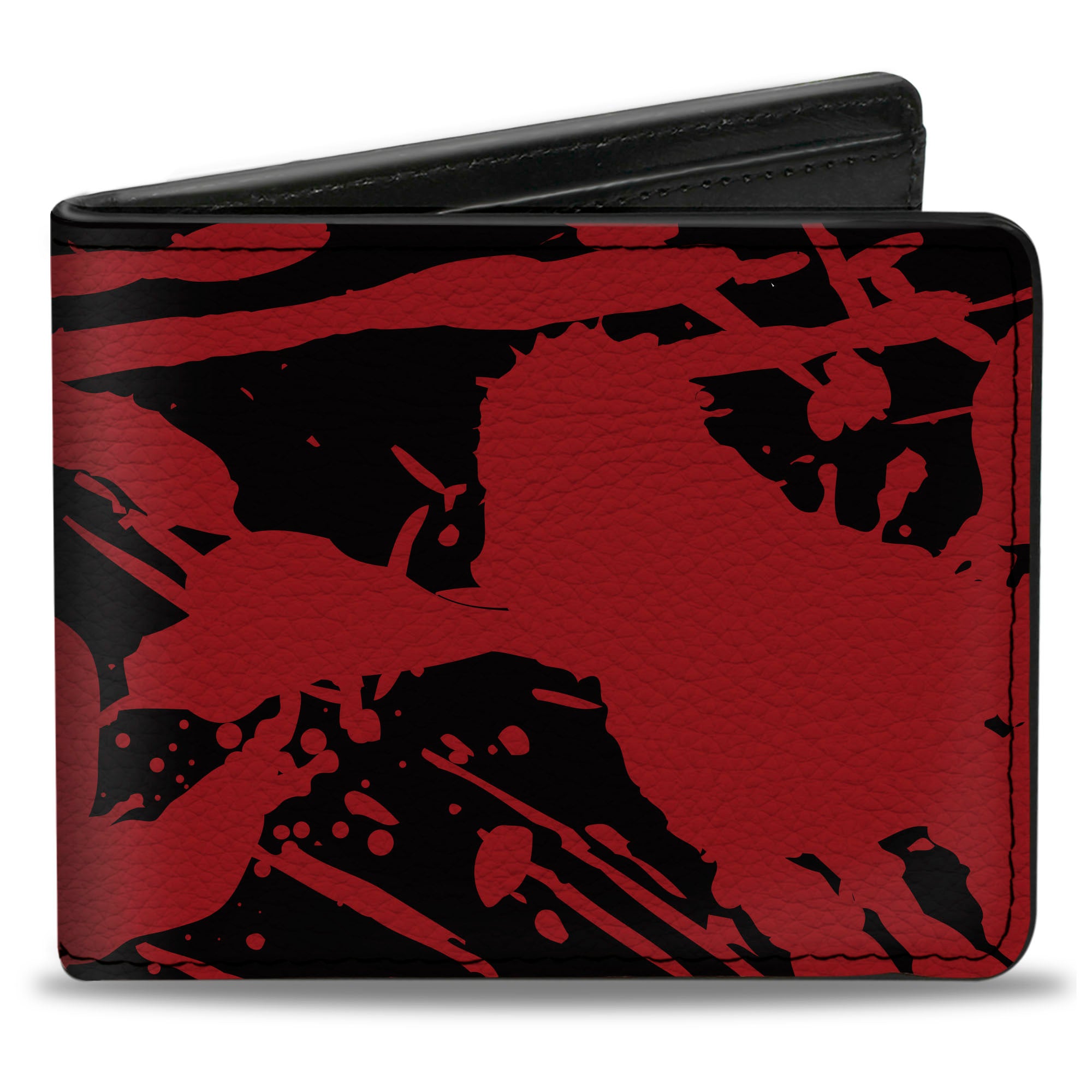Bi-Fold Wallet - Splatter Black Red Bi-Fold Wallets Buckle-Down