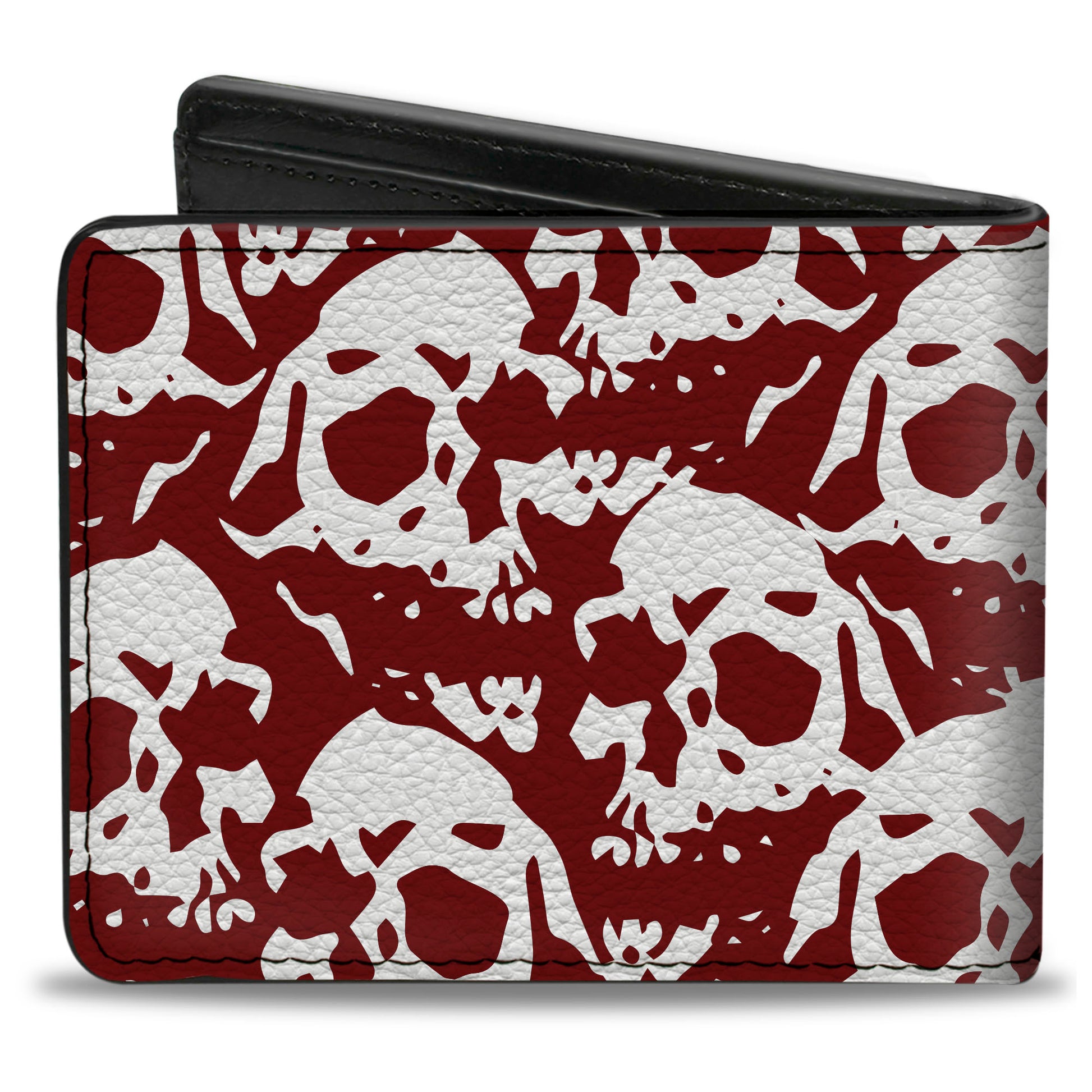 Bi-Fold Wallet - Skull Yard Red White Bi-Fold Wallets Buckle-Down