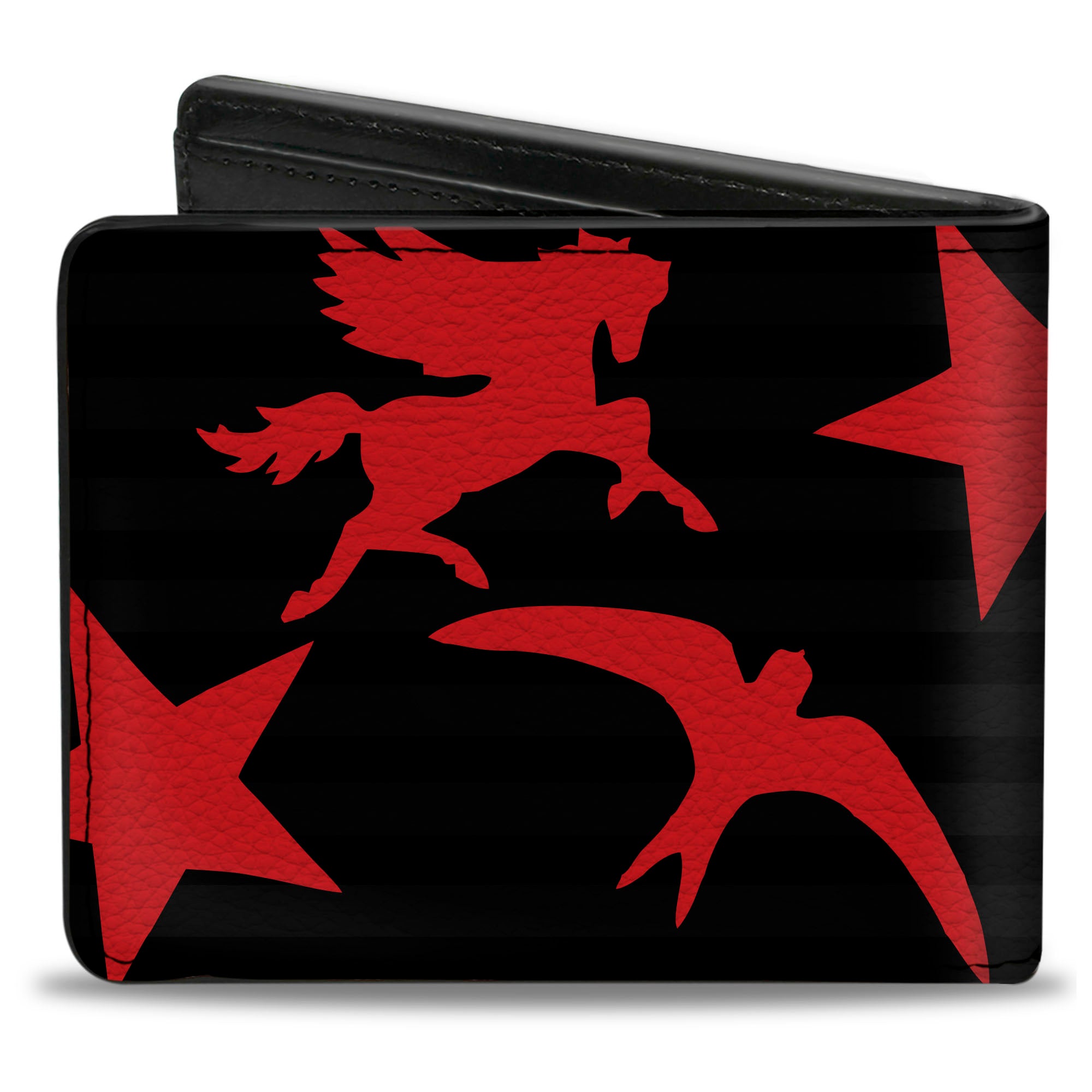 Bi-Fold Wallet - Stripes & Stars Black White Red Bi-Fold Wallets Buckle-Down