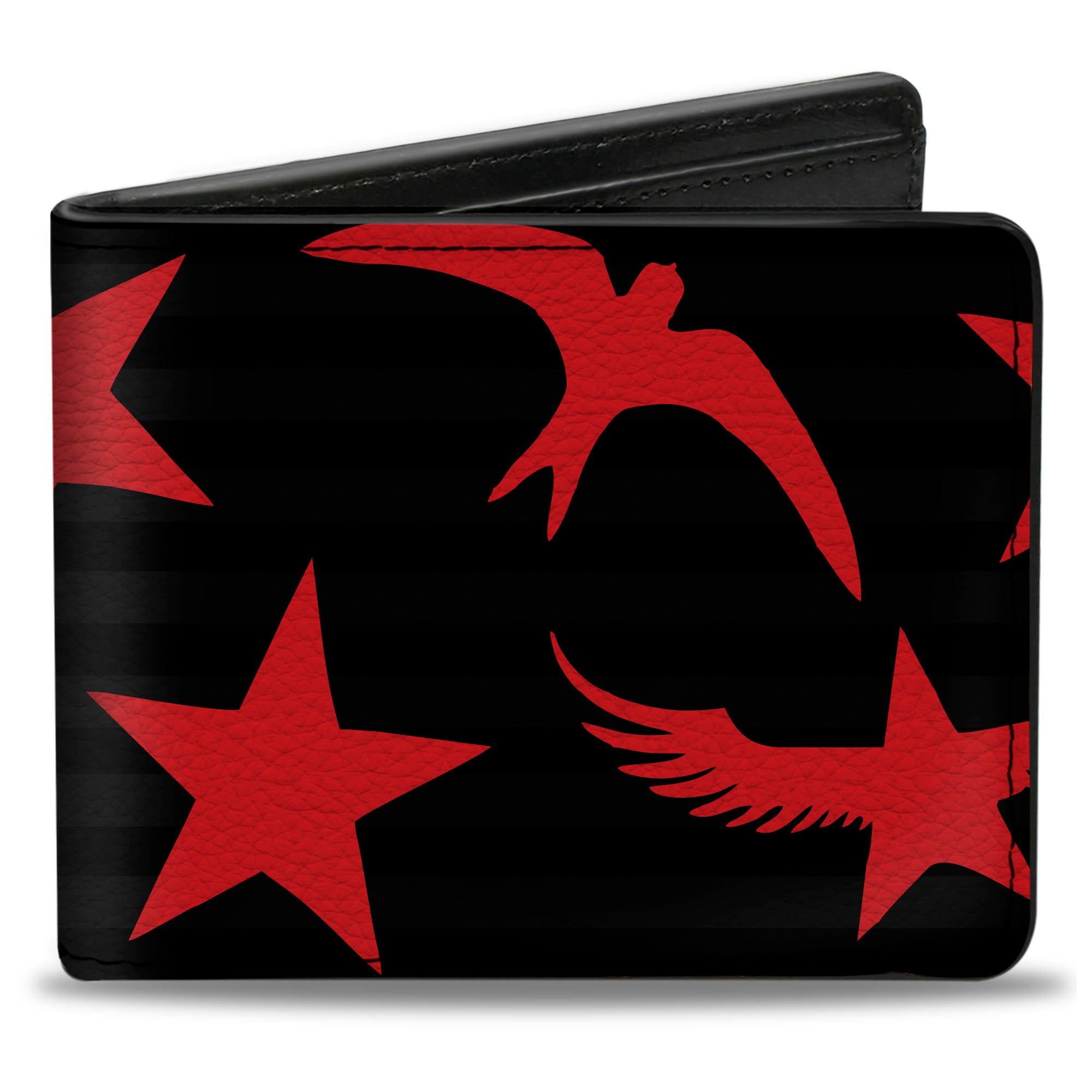 Bi-Fold Wallet - Stripes & Stars Black White Red Bi-Fold Wallets Buckle-Down