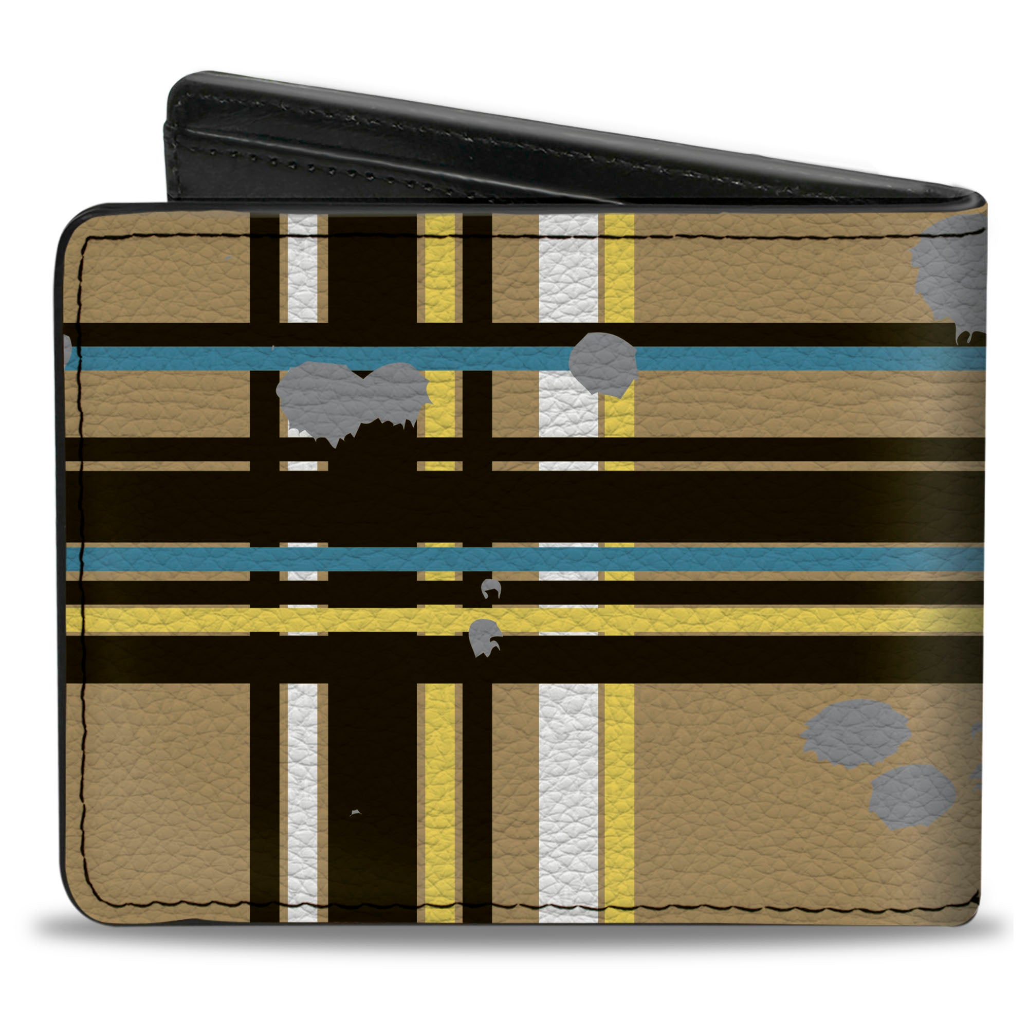 Bi-Fold Wallet - Skull & Cross Bones Plaid Tan Bi-Fold Wallets Buckle-Down