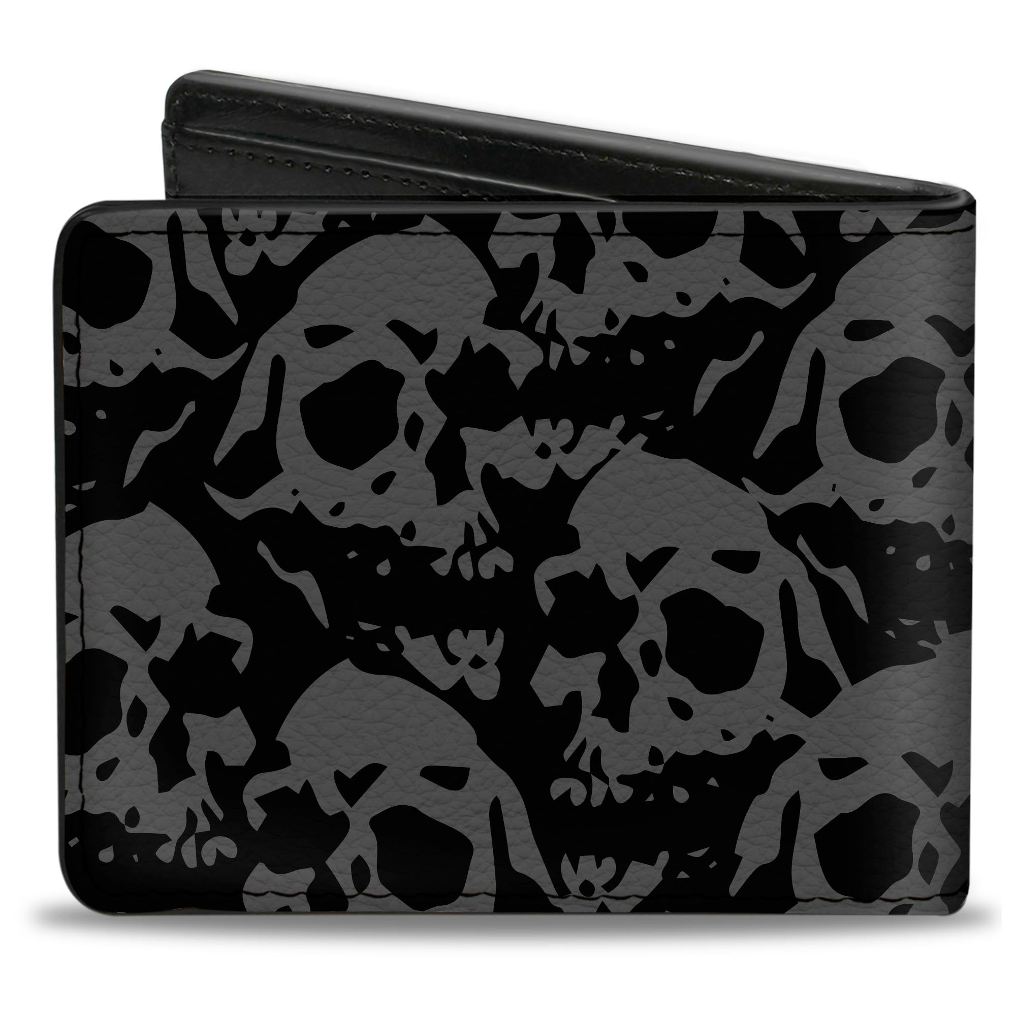 Bi-Fold Wallet - Skull Yard Black Gray Bi-Fold Wallets Buckle-Down