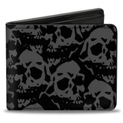 Bi-Fold Wallet - Skull Yard Black Gray Bi-Fold Wallets Buckle-Down