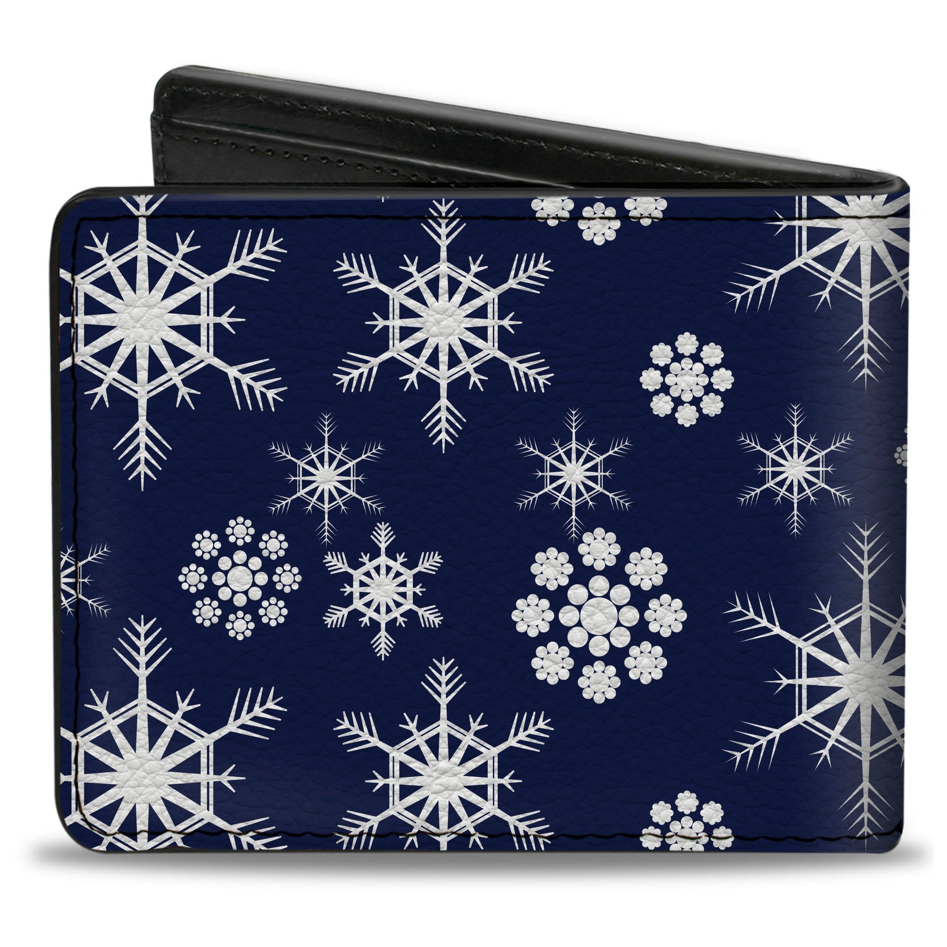 Bi-Fold Wallet - Snowflakes Blue White Bi-Fold Wallets Buckle-Down