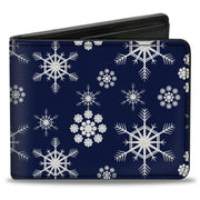 Bi-Fold Wallet - Snowflakes Blue White Bi-Fold Wallets Buckle-Down