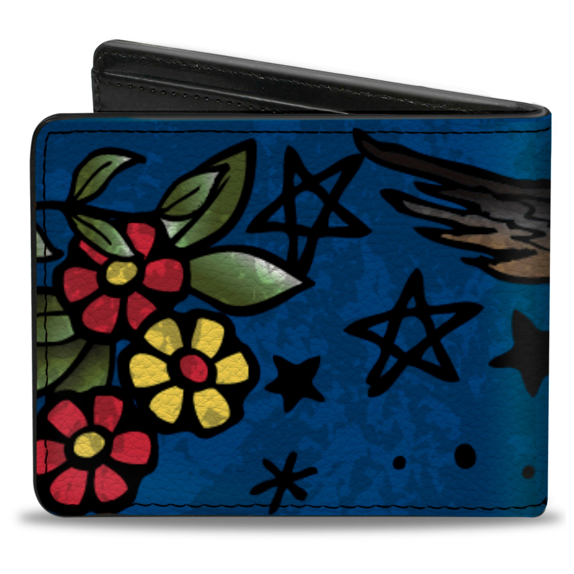 Bi-Fold Wallet - Truth and Justice CLOSE-UP Blue Bi-Fold Wallets Buckle-Down