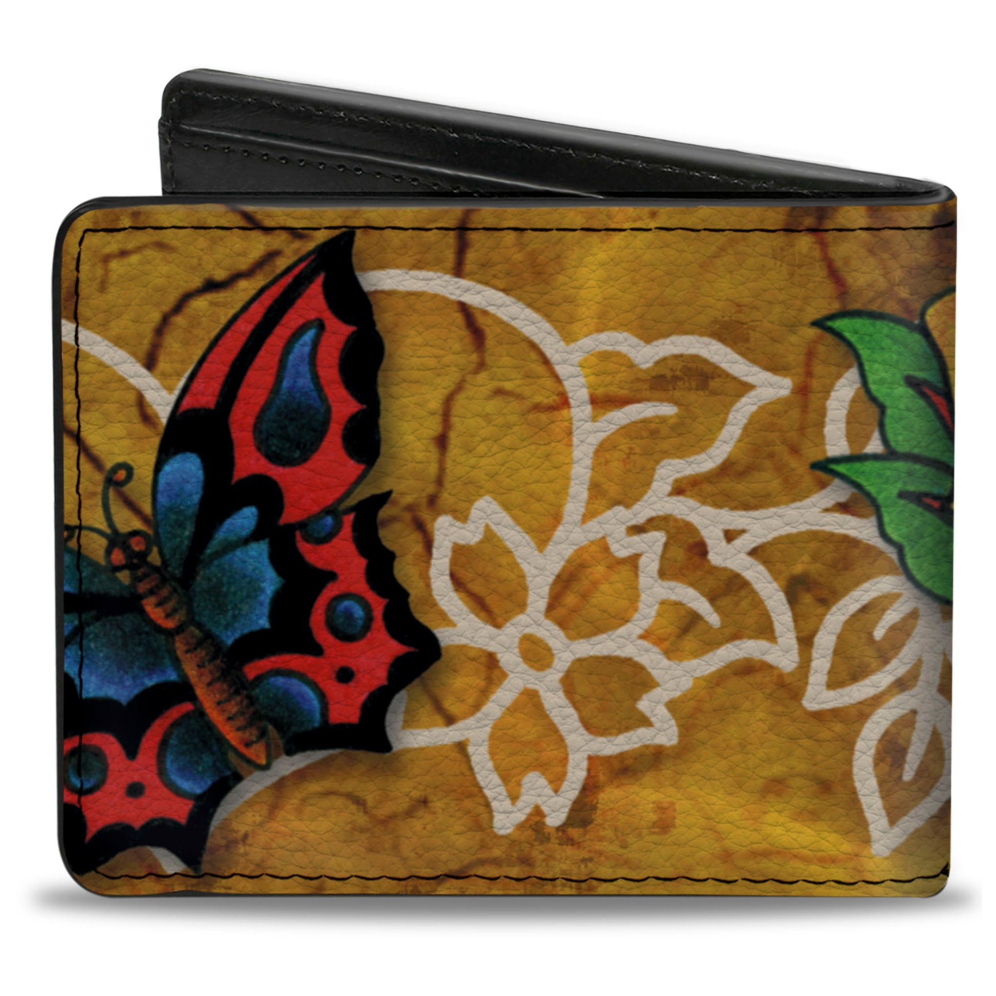 Bi-Fold Wallet - Tattoo Johnny-Bird & Rose Bi-Fold Wallets Tattoo Johnny