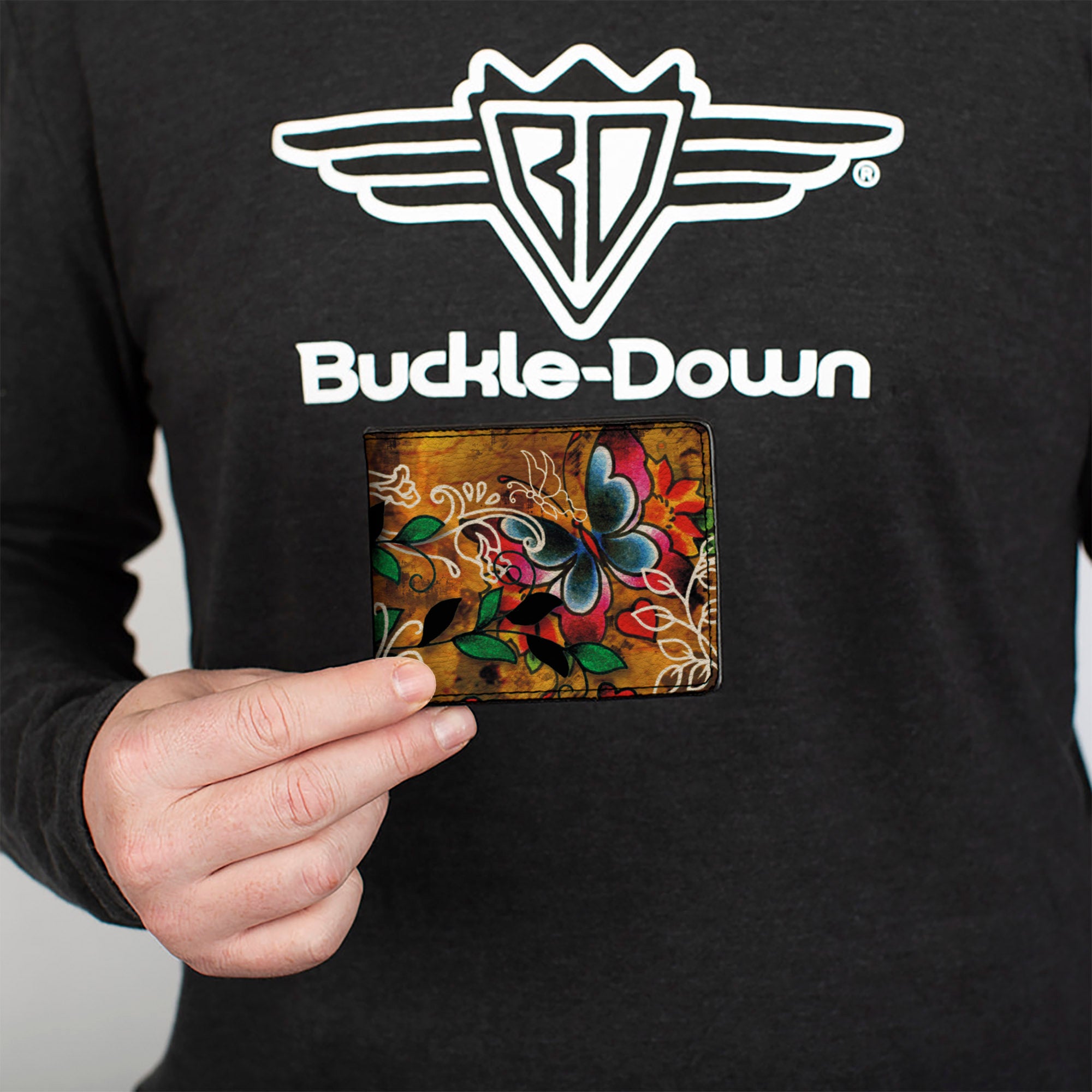 Bi-Fold Wallet - Tattoo Johnny-Butterflies Bi-Fold Wallets Tattoo Johnny