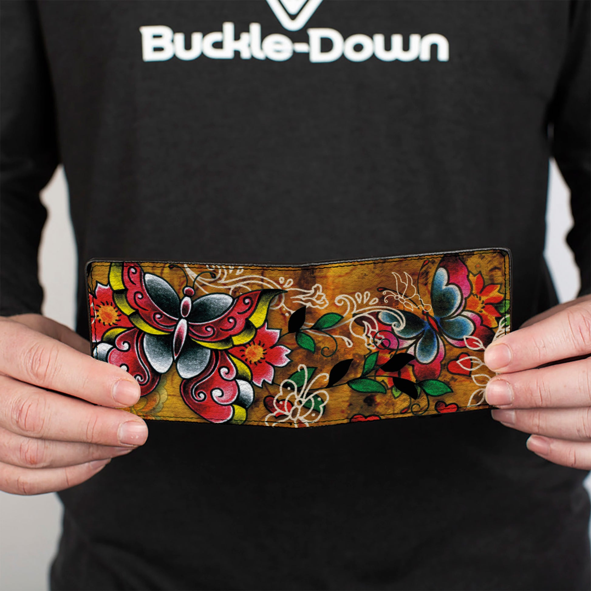 Bi-Fold Wallet - Tattoo Johnny-Butterflies Bi-Fold Wallets Tattoo Johnny