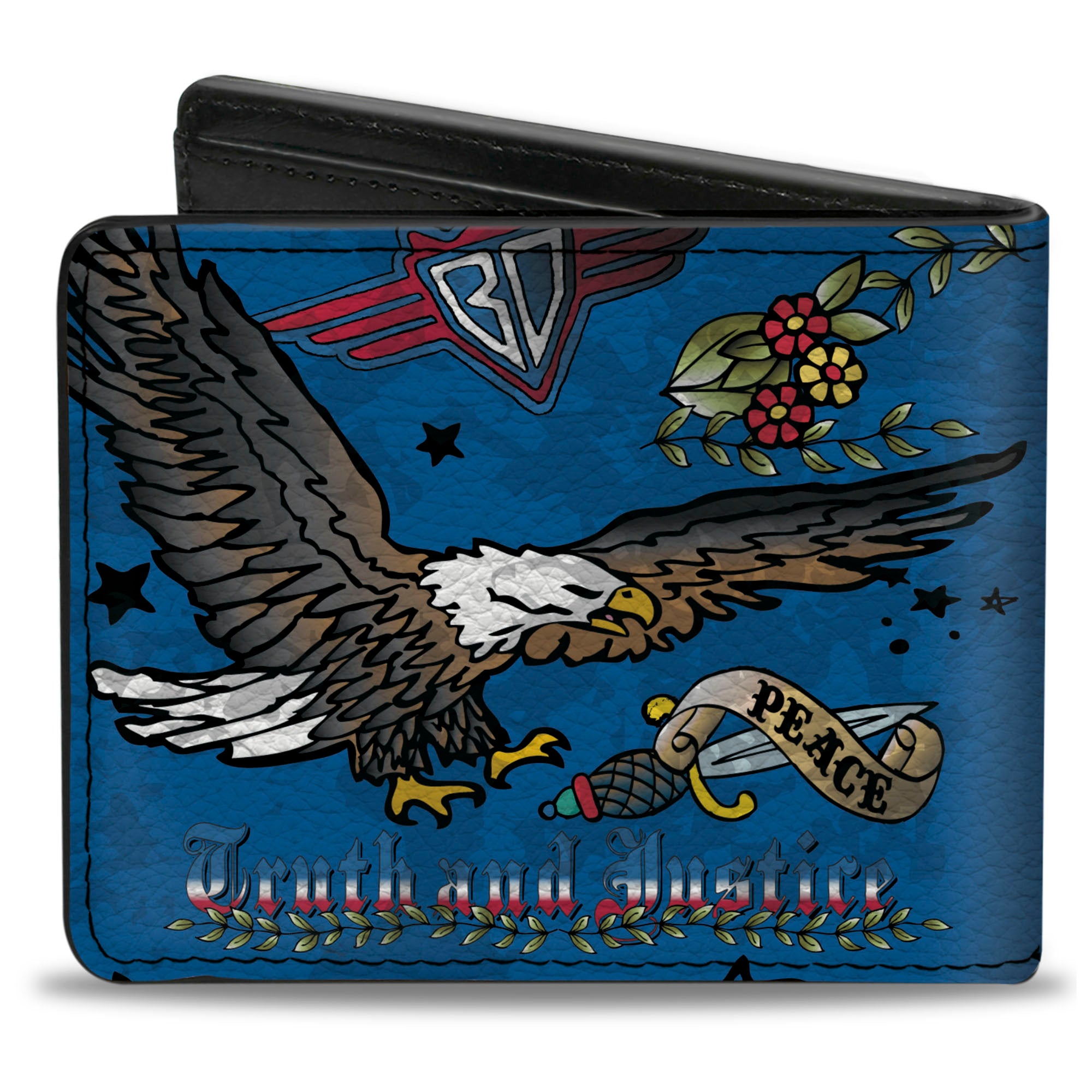 Bi-Fold Wallet - Truth and Justice Blue Bi-Fold Wallets Buckle-Down