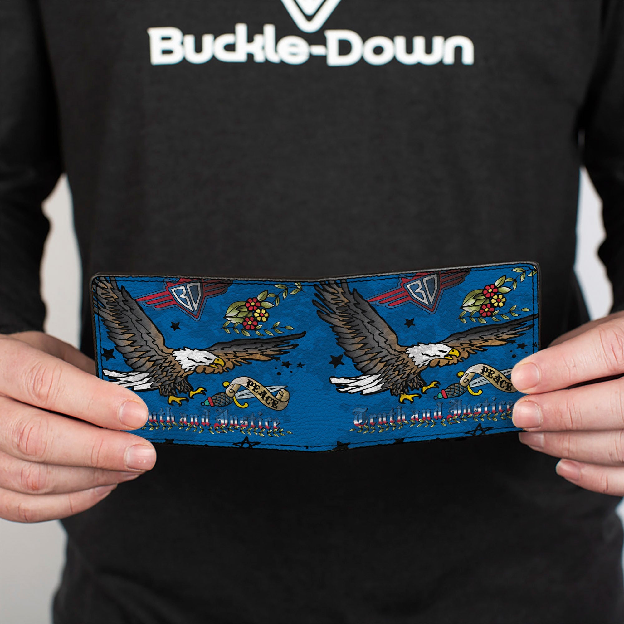 Bi-Fold Wallet - Truth and Justice Blue Bi-Fold Wallets Buckle-Down