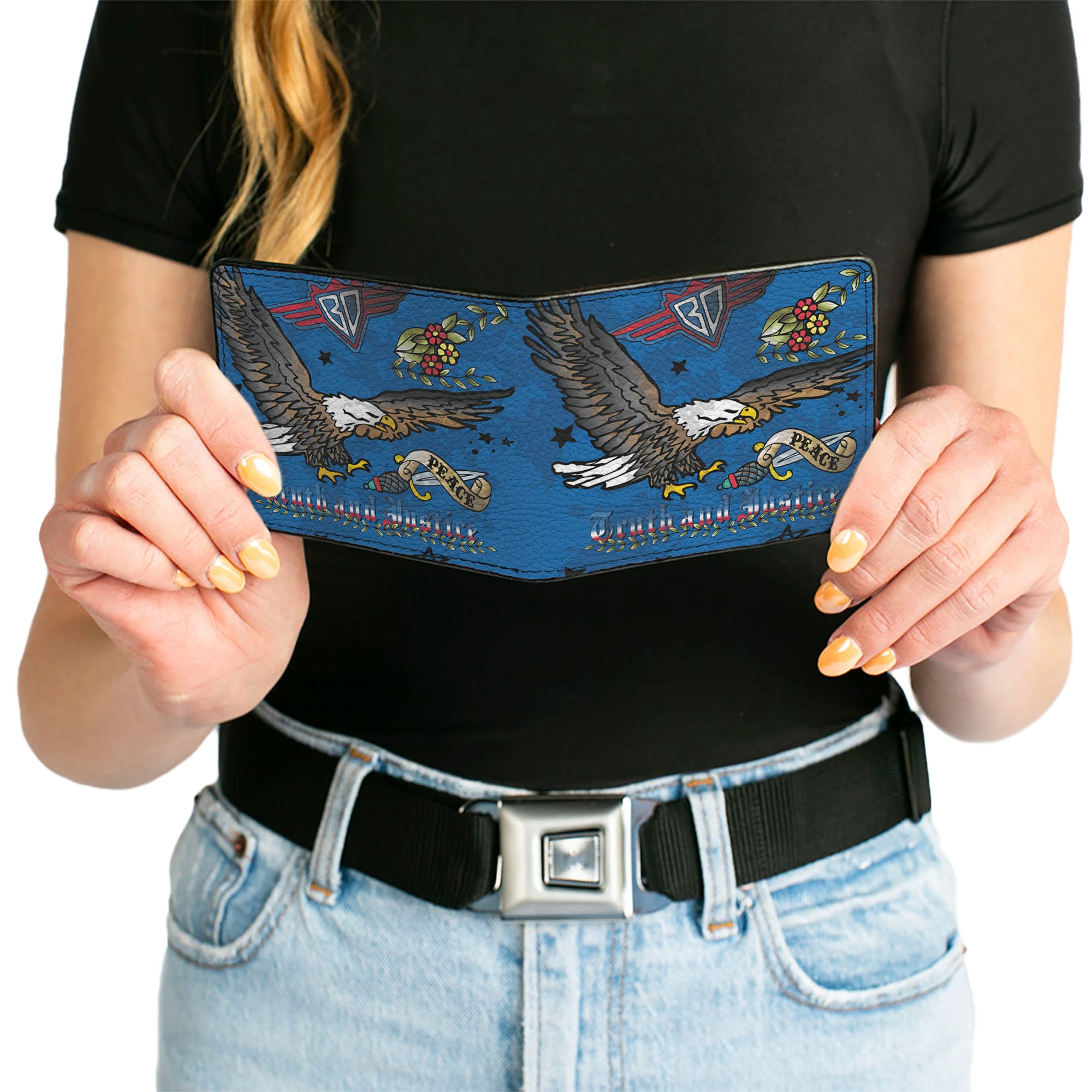 Bi-Fold Wallet - Truth and Justice Blue Bi-Fold Wallets Buckle-Down