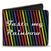 Bi-Fold Wallet - TASTE MY RAINBOW Black Multi Color Bi-Fold Wallets Buckle-Down