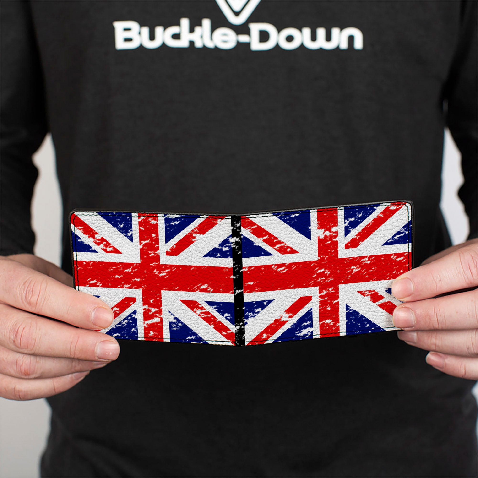 Bi-Fold Wallet - United Kingdom Flags Weathered Bi-Fold Wallets Buckle-Down