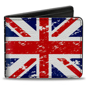 Bi-Fold Wallet - United Kingdom Flags Weathered Bi-Fold Wallets Buckle-Down