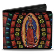 Bi-Fold Wallet - Virgen de Guadalupe Roses Black Multi Color Bi-Fold Wallets Buckle-Down