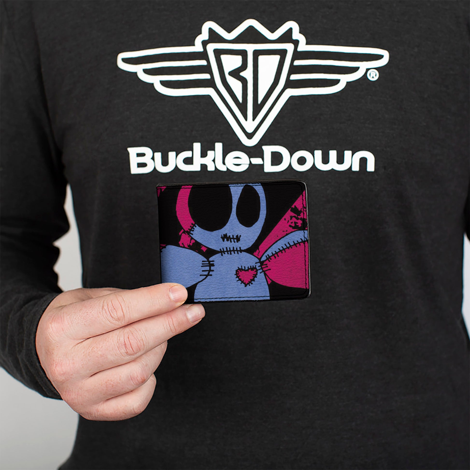 Bi-Fold Wallet - Voodoo Black Pink Blue Bi-Fold Wallets Buckle-Down