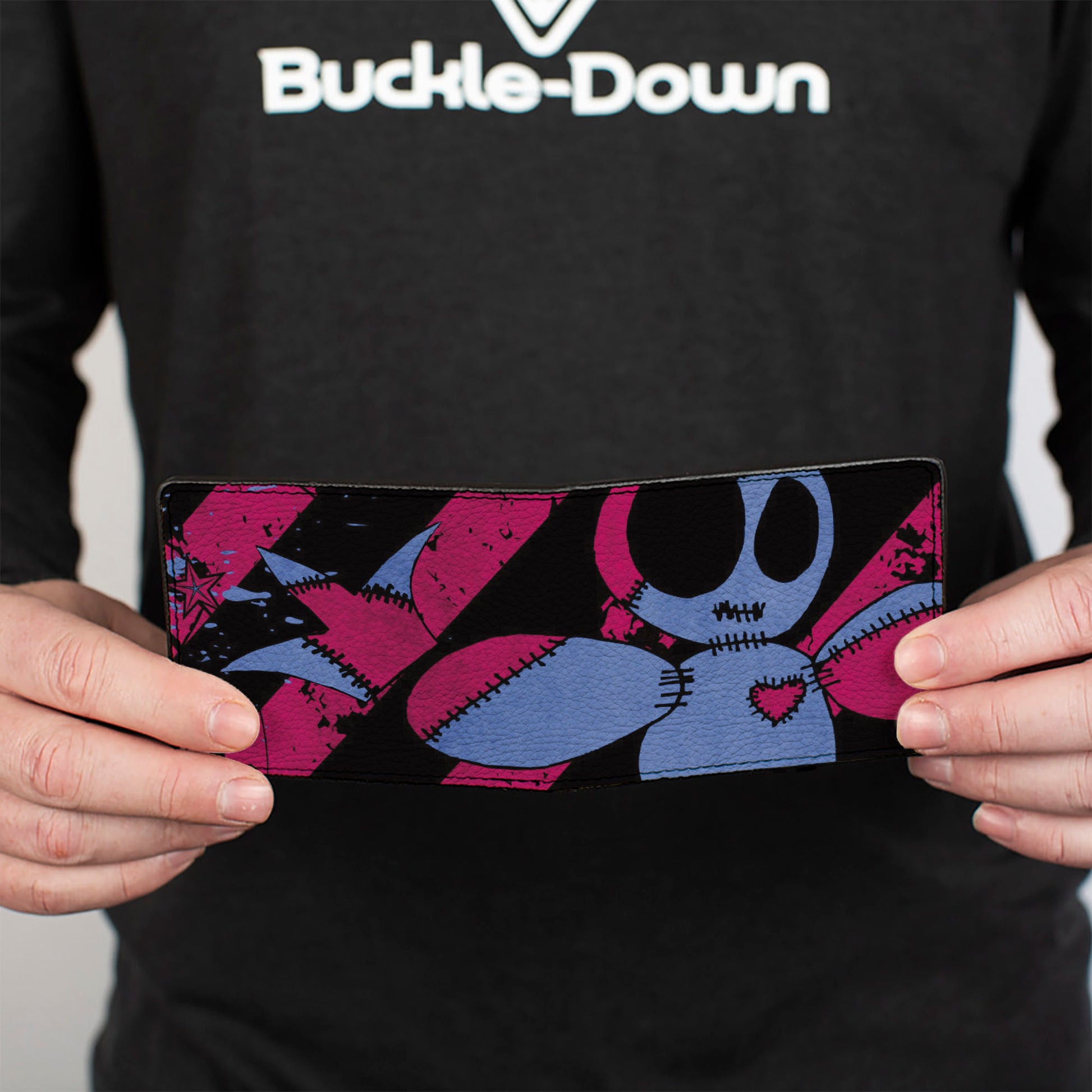 Bi-Fold Wallet - Voodoo Black Pink Blue Bi-Fold Wallets Buckle-Down