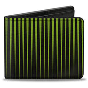 Bi-Fold Wallet - Vertical Stripes Transition Black Yellow Bi-Fold Wallets Buckle-Down