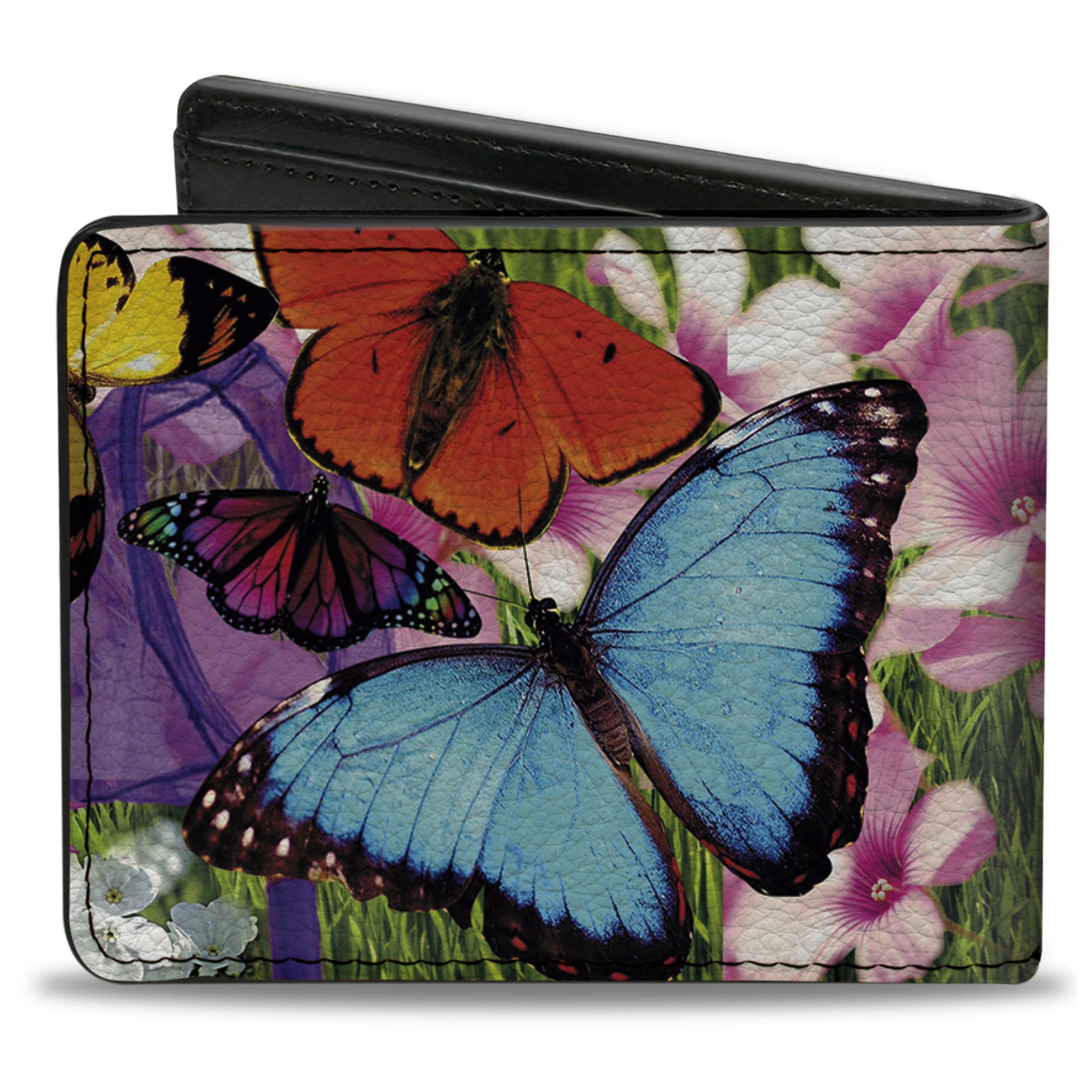 Bi-Fold Wallet - Vivid Butterfly Garden Bi-Fold Wallets Buckle-Down