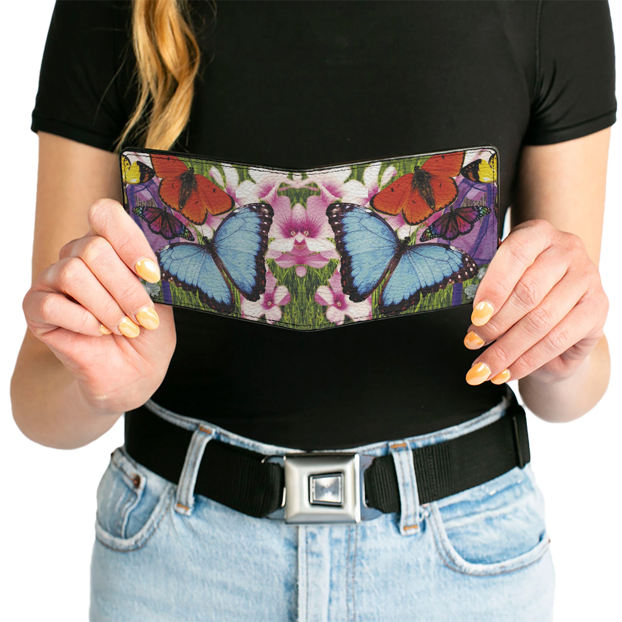 Bi-Fold Wallet - Vivid Butterfly Garden Bi-Fold Wallets Buckle-Down