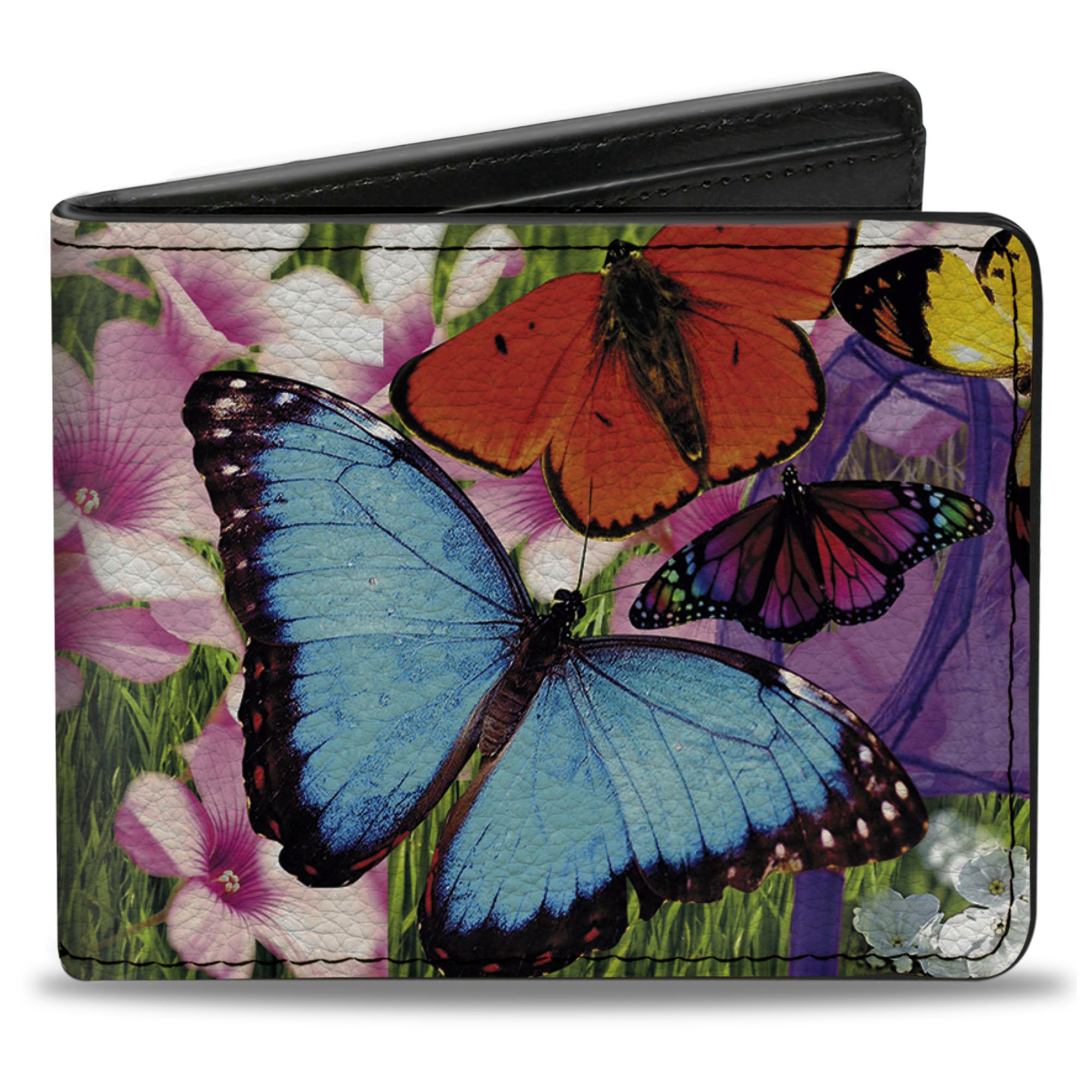 Bi-Fold Wallet - Vivid Butterfly Garden Bi-Fold Wallets Buckle-Down