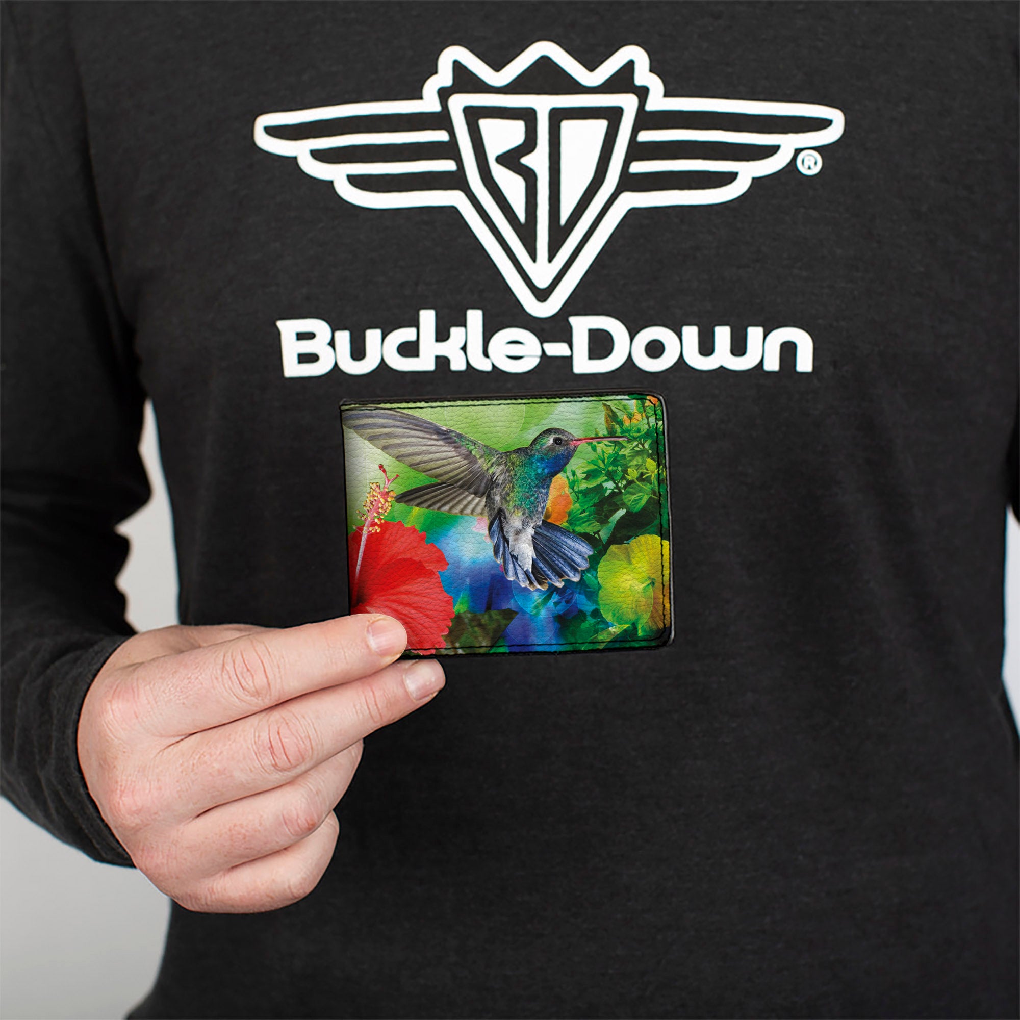 Bi-Fold Wallet - Vivid Hummingbird Garden Bi-Fold Wallets Buckle-Down