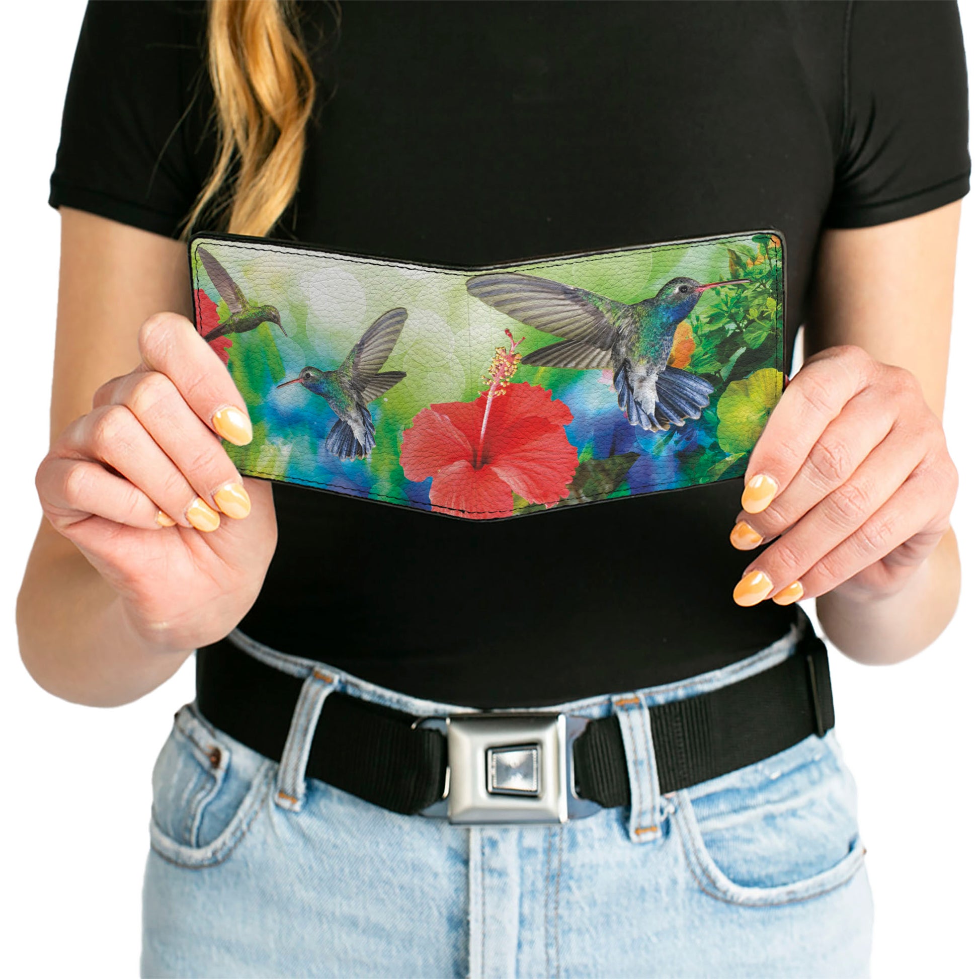 Bi-Fold Wallet - Vivid Hummingbird Garden Bi-Fold Wallets Buckle-Down