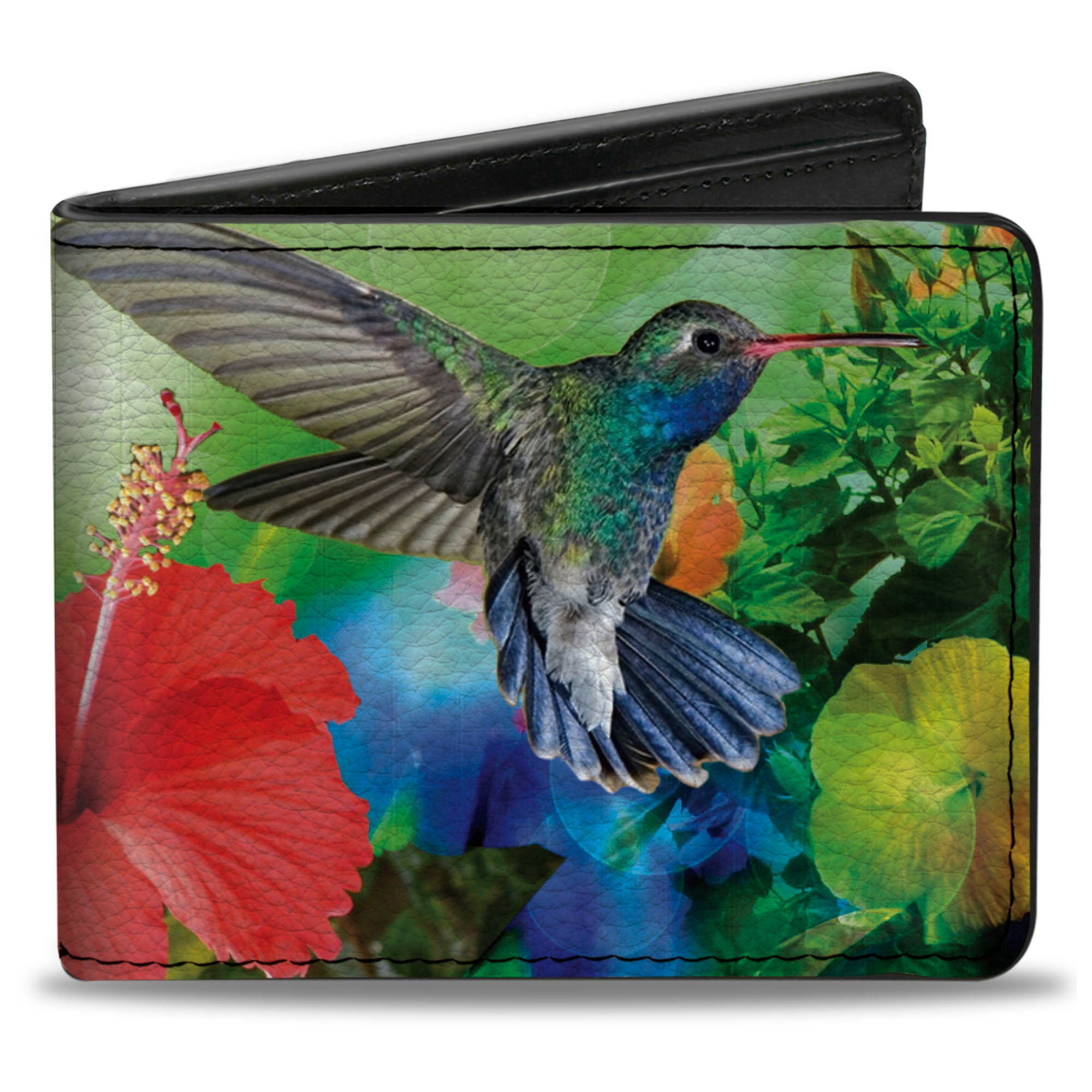 Bi-Fold Wallet - Vivid Hummingbird Garden Bi-Fold Wallets Buckle-Down