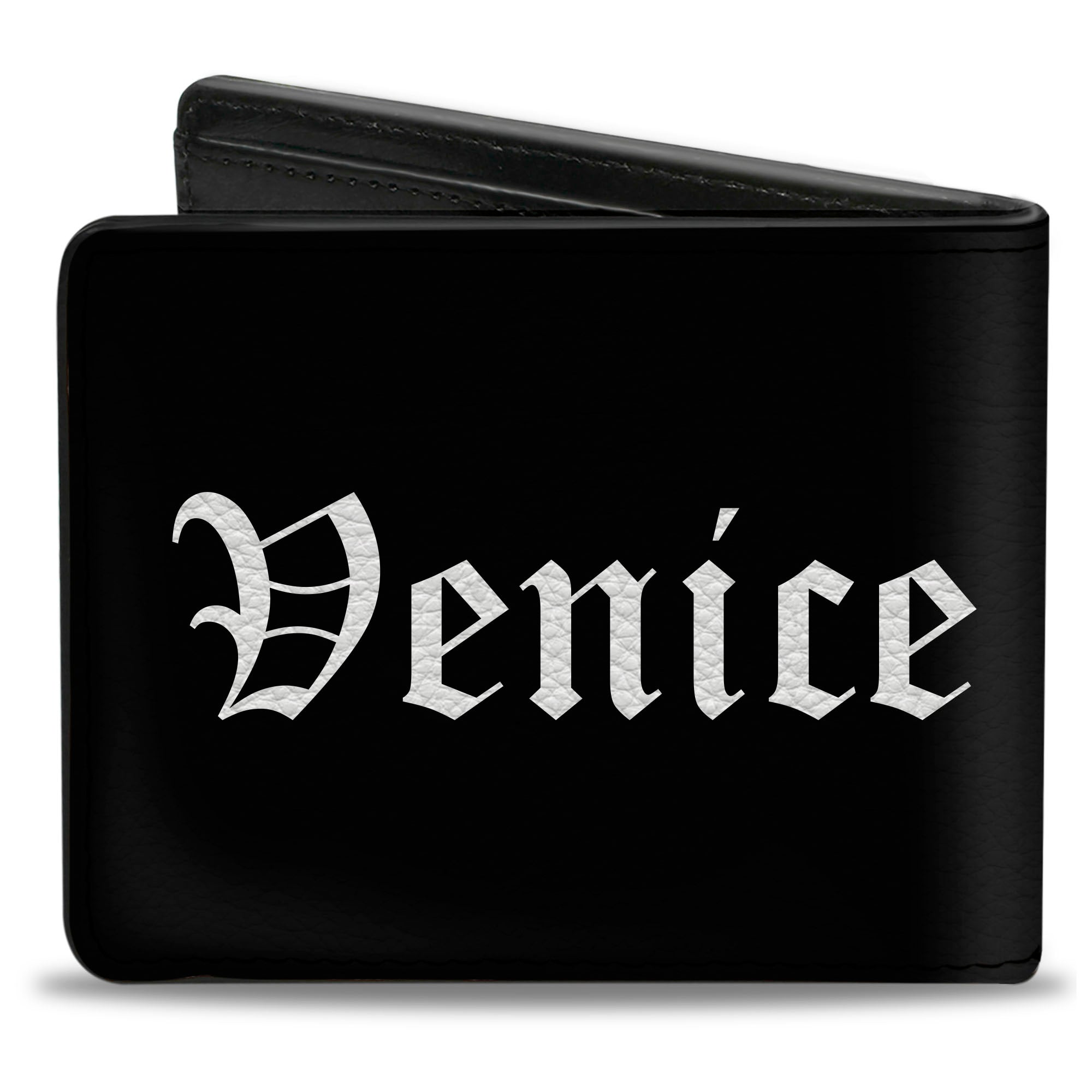 Bi-Fold Wallet - VENICE Old English Black White Bi-Fold Wallets Buckle-Down