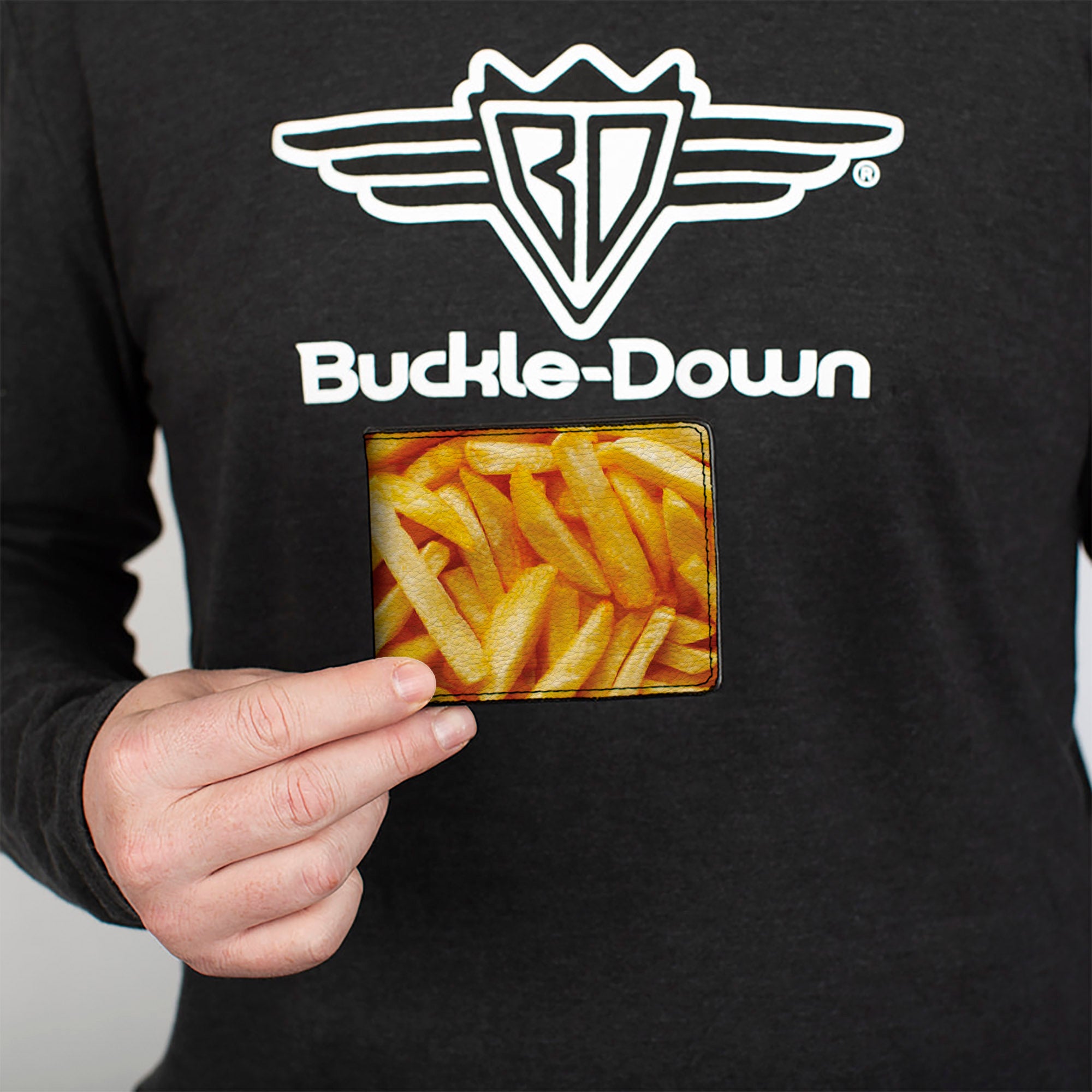 Bi-Fold Wallet - Vivid French Fries Stacked Bi-Fold Wallets Buckle-Down