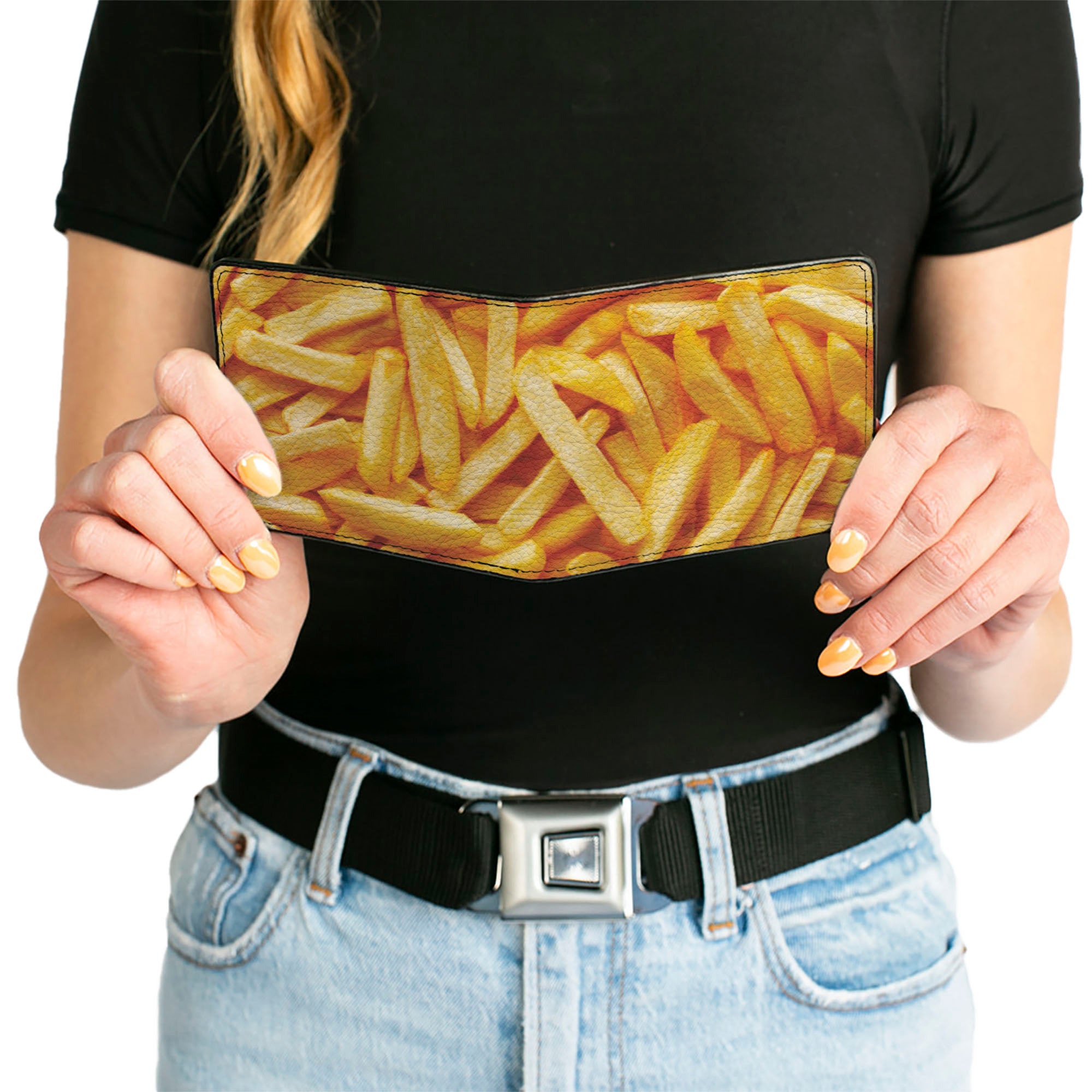 Bi-Fold Wallet - Vivid French Fries Stacked Bi-Fold Wallets Buckle-Down